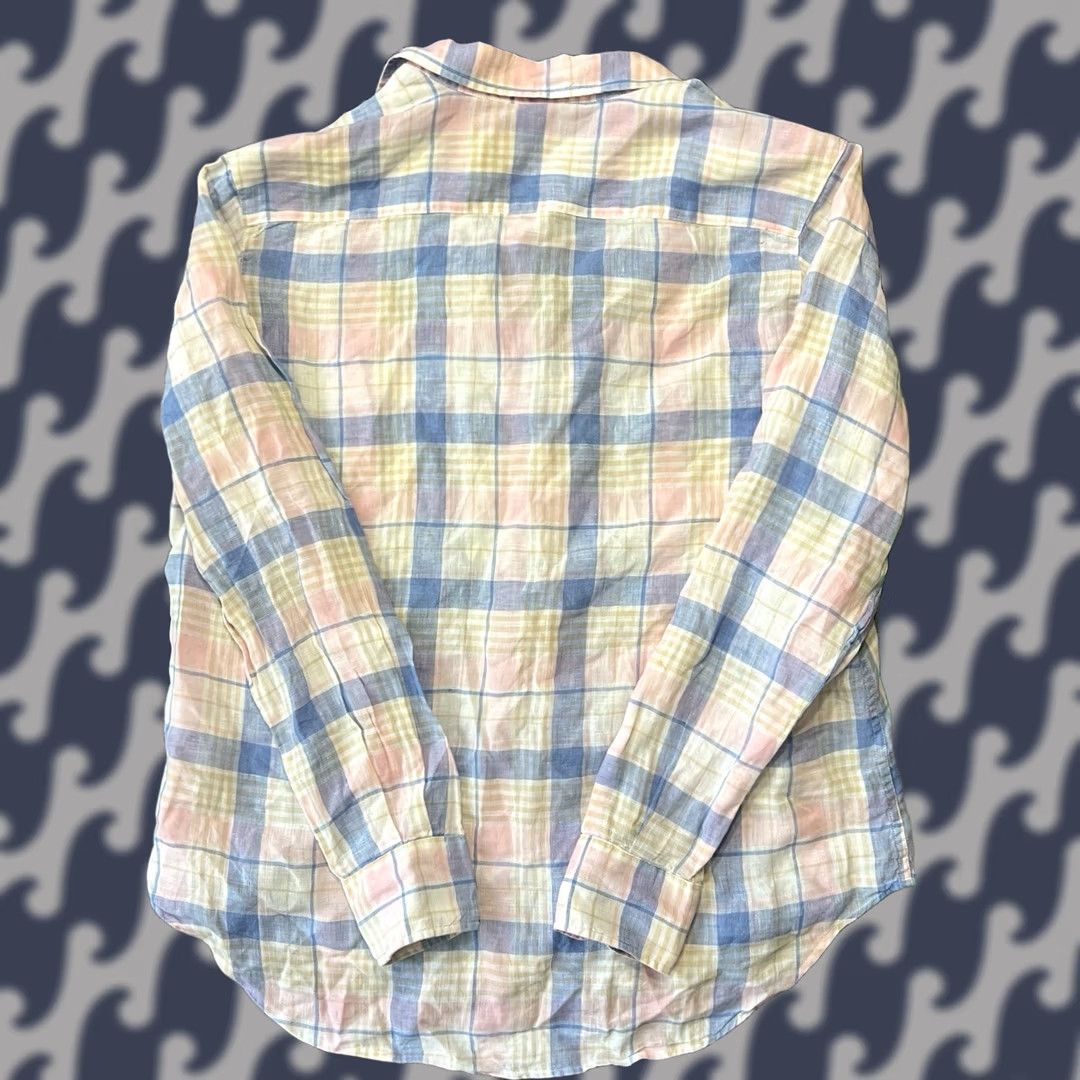 Frank & Eileen Frank & Eileen Shirt Womens XS Relaxed Button Up Plaid Linen Long Sleeve Multicolor C6 Size XS / US 0-2 / IT 36-38 - 1 Thumbnail