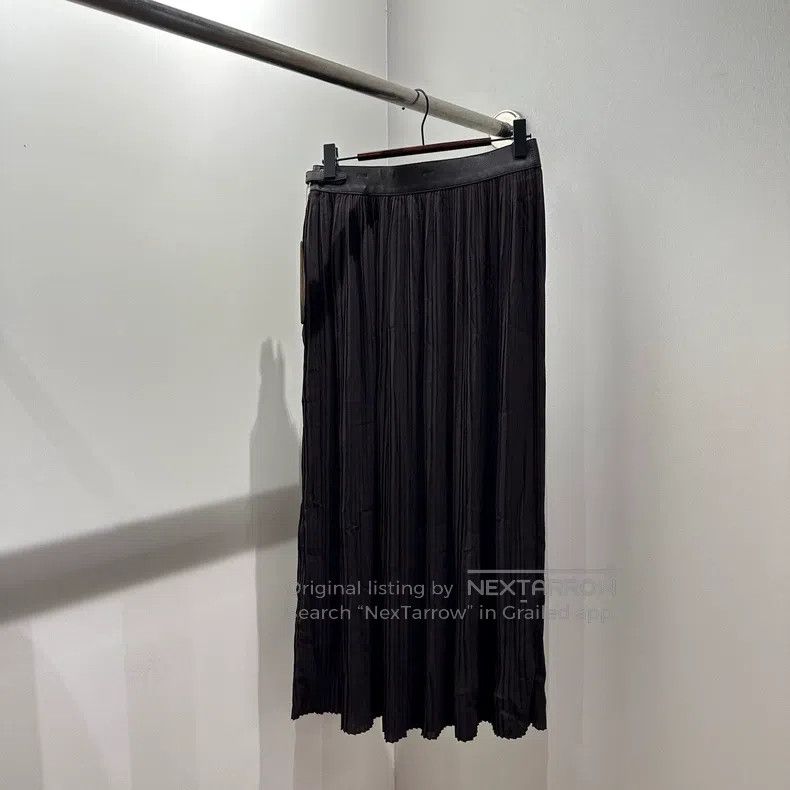 Hermes Hermes Leather and Pleated Skirt Size 24" / US 00 / IT 34 - 2 Thumbnail