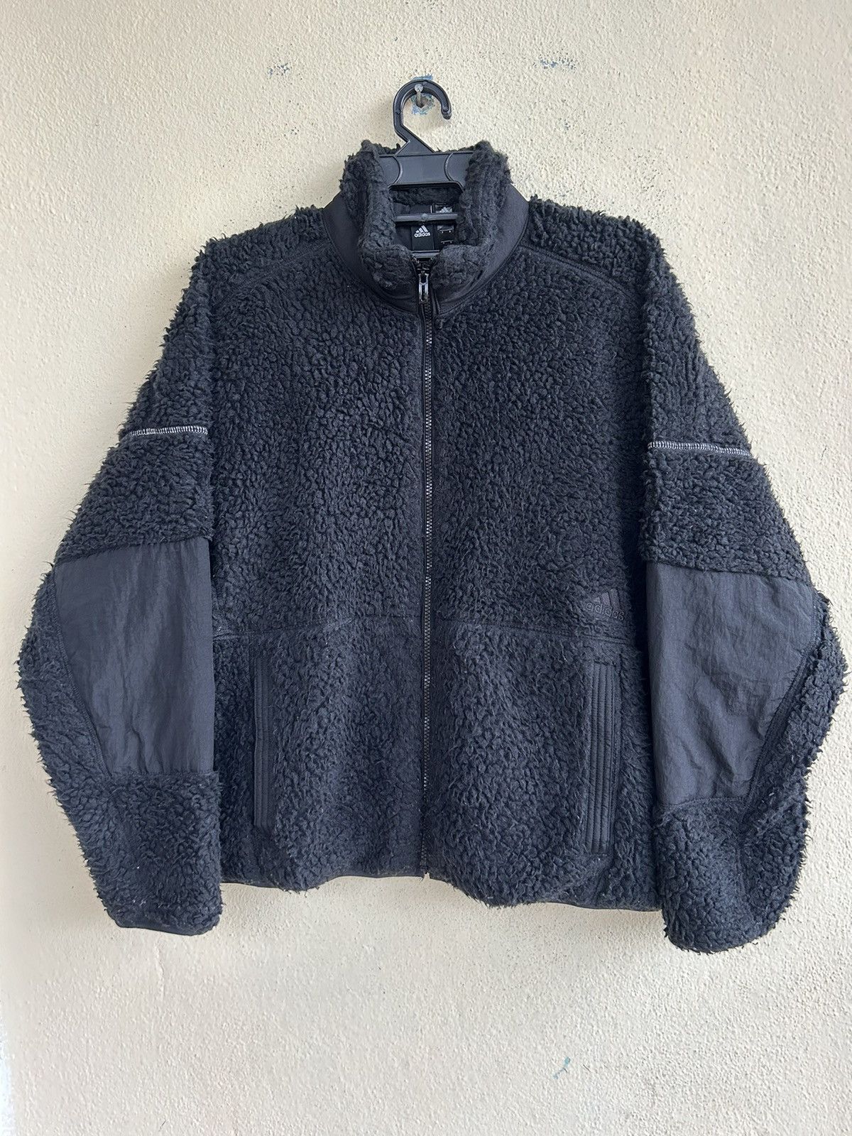 Adidas Adidas Three Stripes Zip Up Sherpa Fleece Size US S / EU 44-46 / 1 - 1 Thumbnail