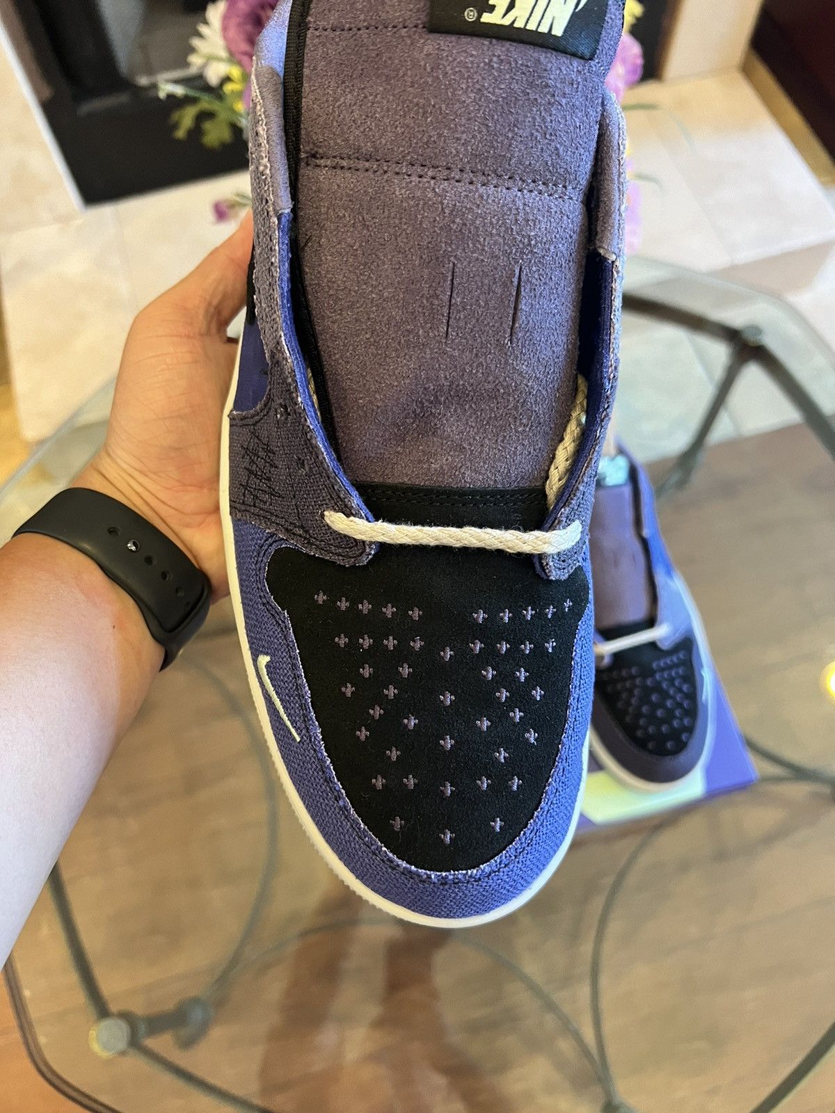 Nike Zion Williamson x Air Jordan 1 Retro OG Low Voodoo Size US 9.5 / EU 42-43 - 2 Thumbnail