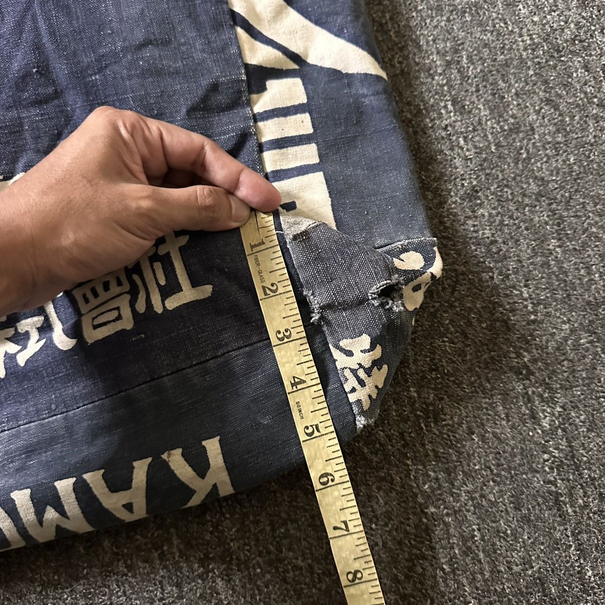 Japanese Brand KING OF SAKE JAPANESE KANJI DISTRESSED INDIGO SLING TOTE BAG Size ONE SIZE - 12 Thumbnail
