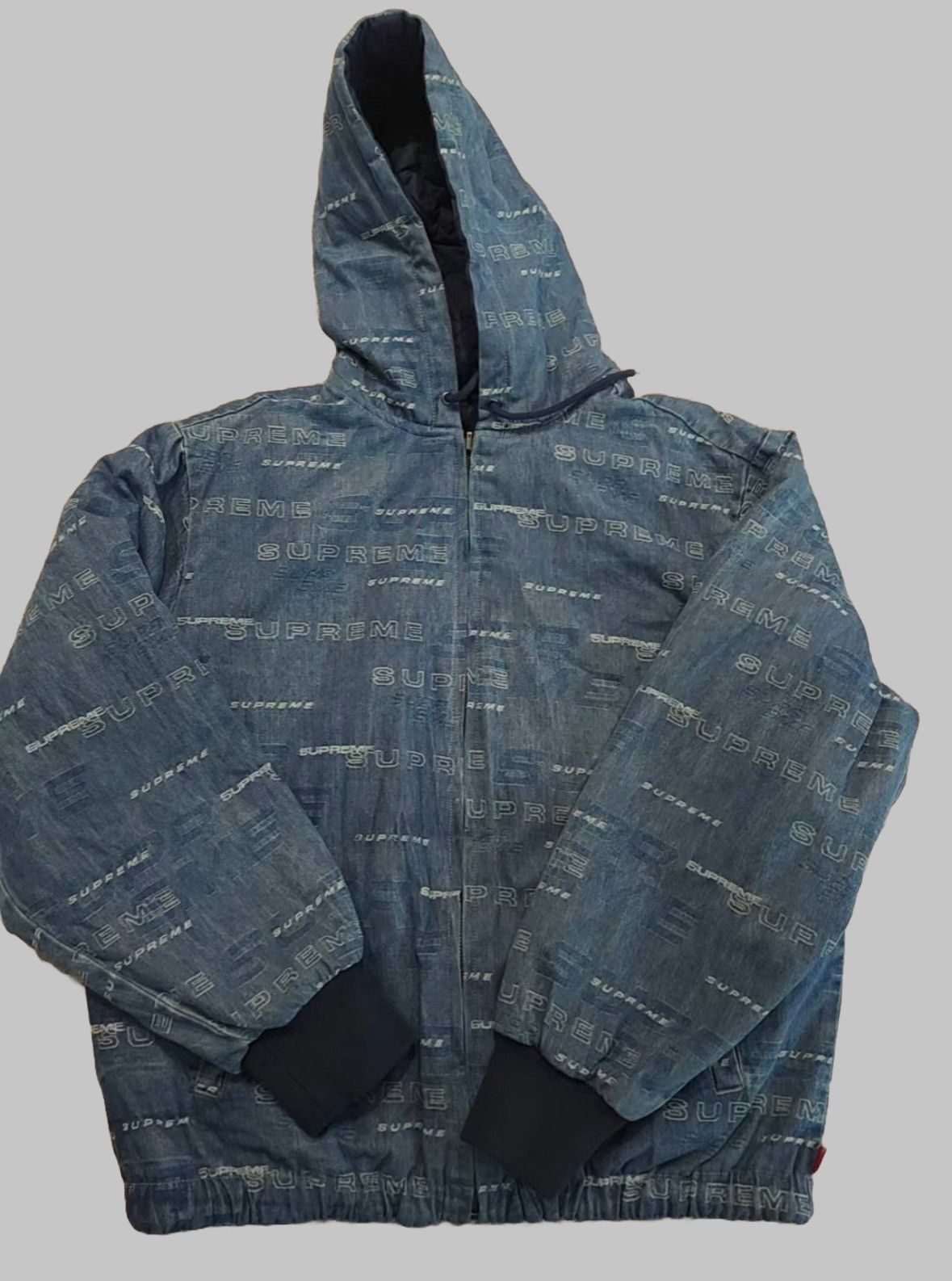 Supreme FW19 Supreme Reversible Dimensions Logo Denim Work Jacket Size US M / EU 48-50 / 2 - 1 Thumbnail