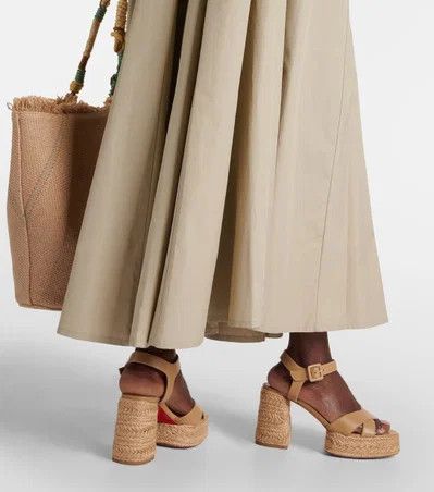 Christian Louboutin os11x0526 Calakala 70mm Espadrille Sandals in Beige Size US 7 / IT 37 - 7 Thumbnail