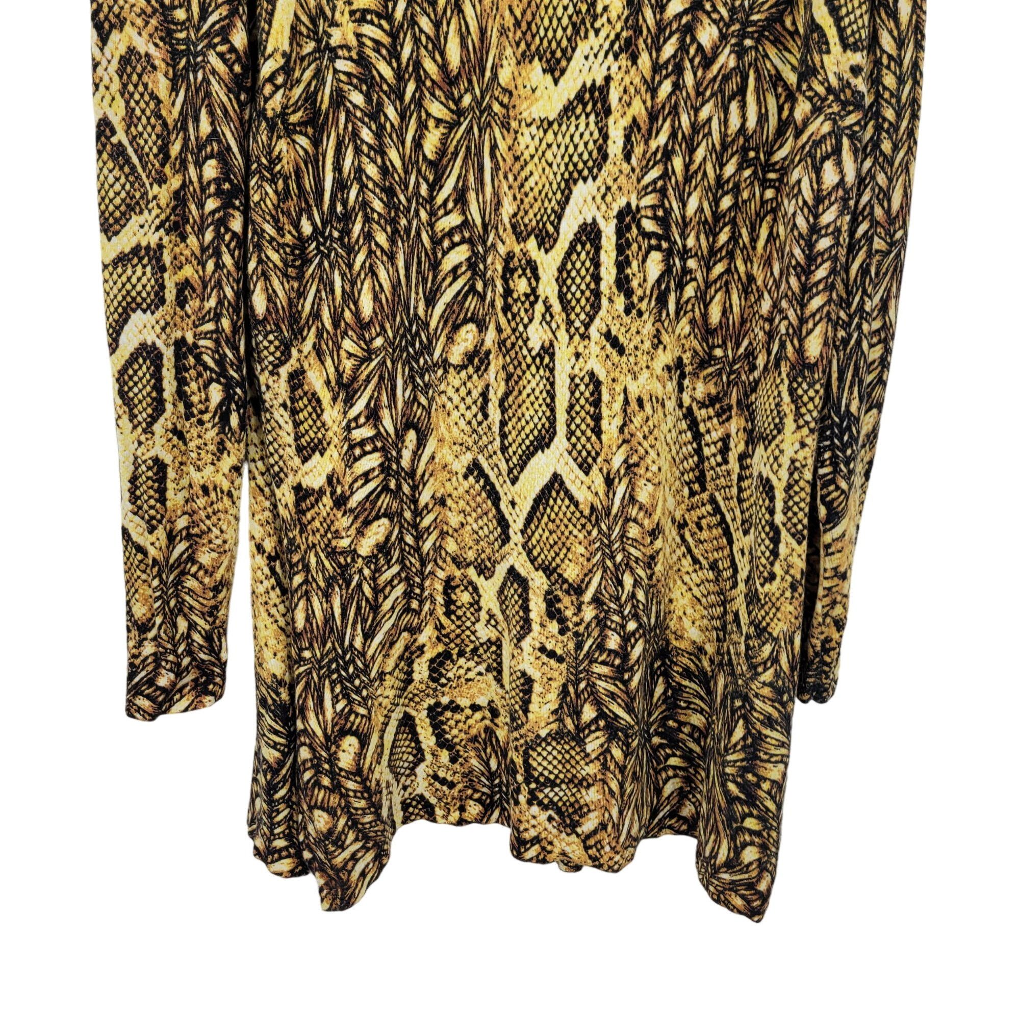 Vintage Vintage Alberto Makali Artsy Snake Open Cardigan L Golden Du Size L / US 10 / IT 46 - 10 Thumbnail