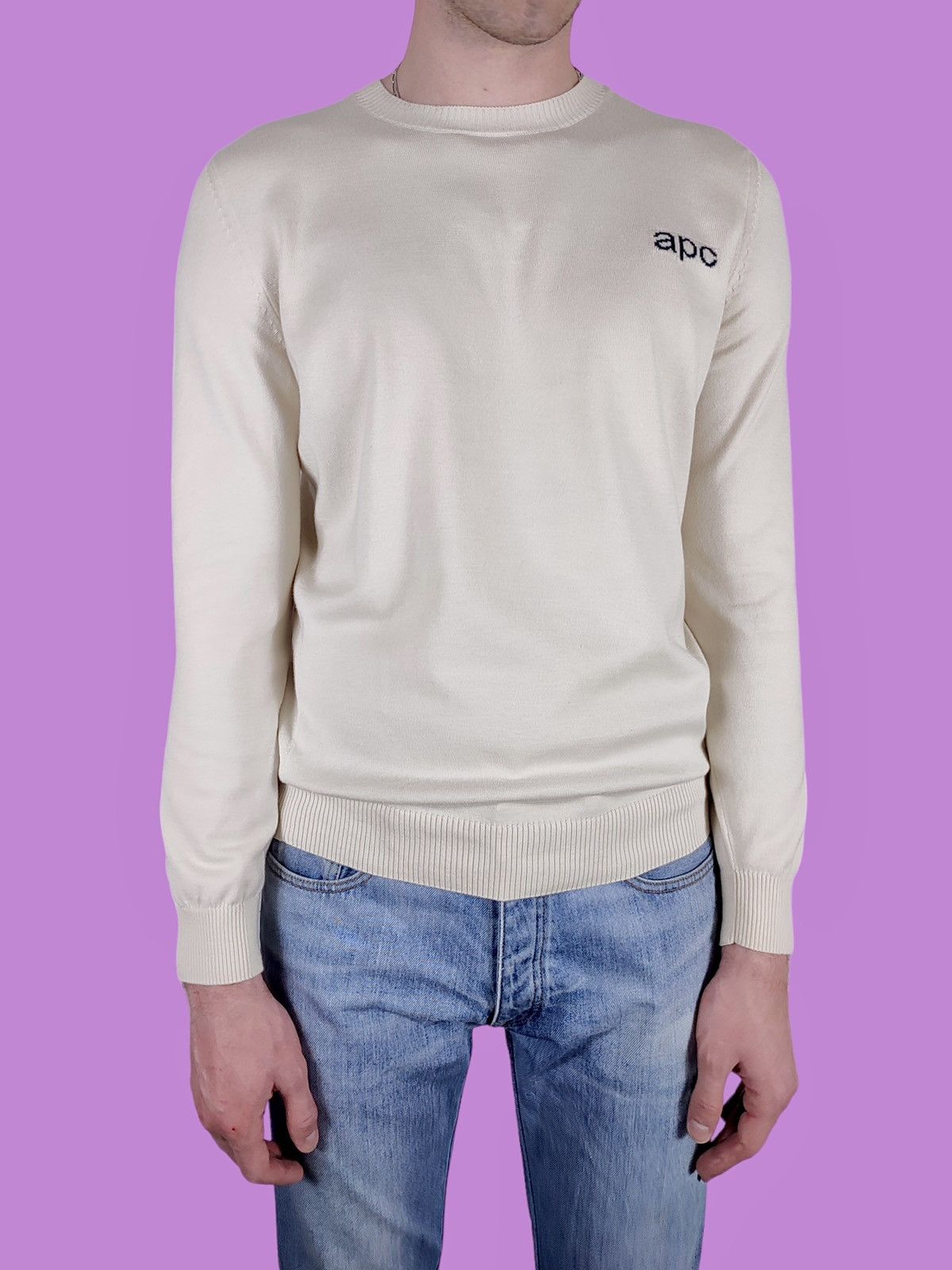 A.P.C. S/S 2018 A.P.C. Logo Cotton Knitted Jumper Size US L / EU 52-54 / 3 - 4 Thumbnail