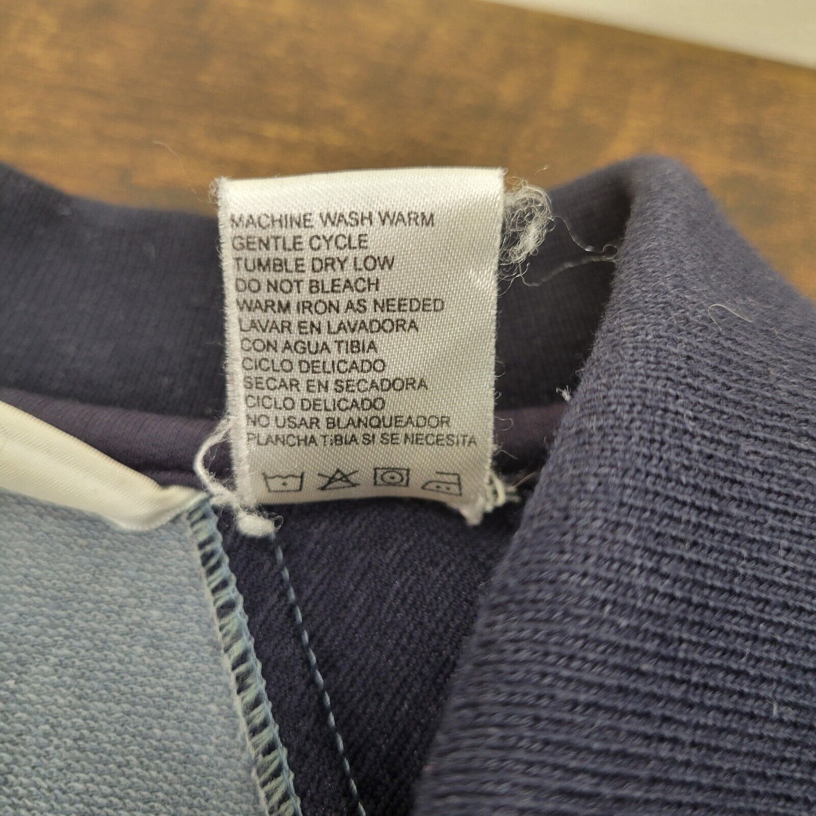 Other Classics by Palmland L Blue Gray Striped Cotton Blend Henley Size US L / EU 52-54 / 3 - 12 Thumbnail
