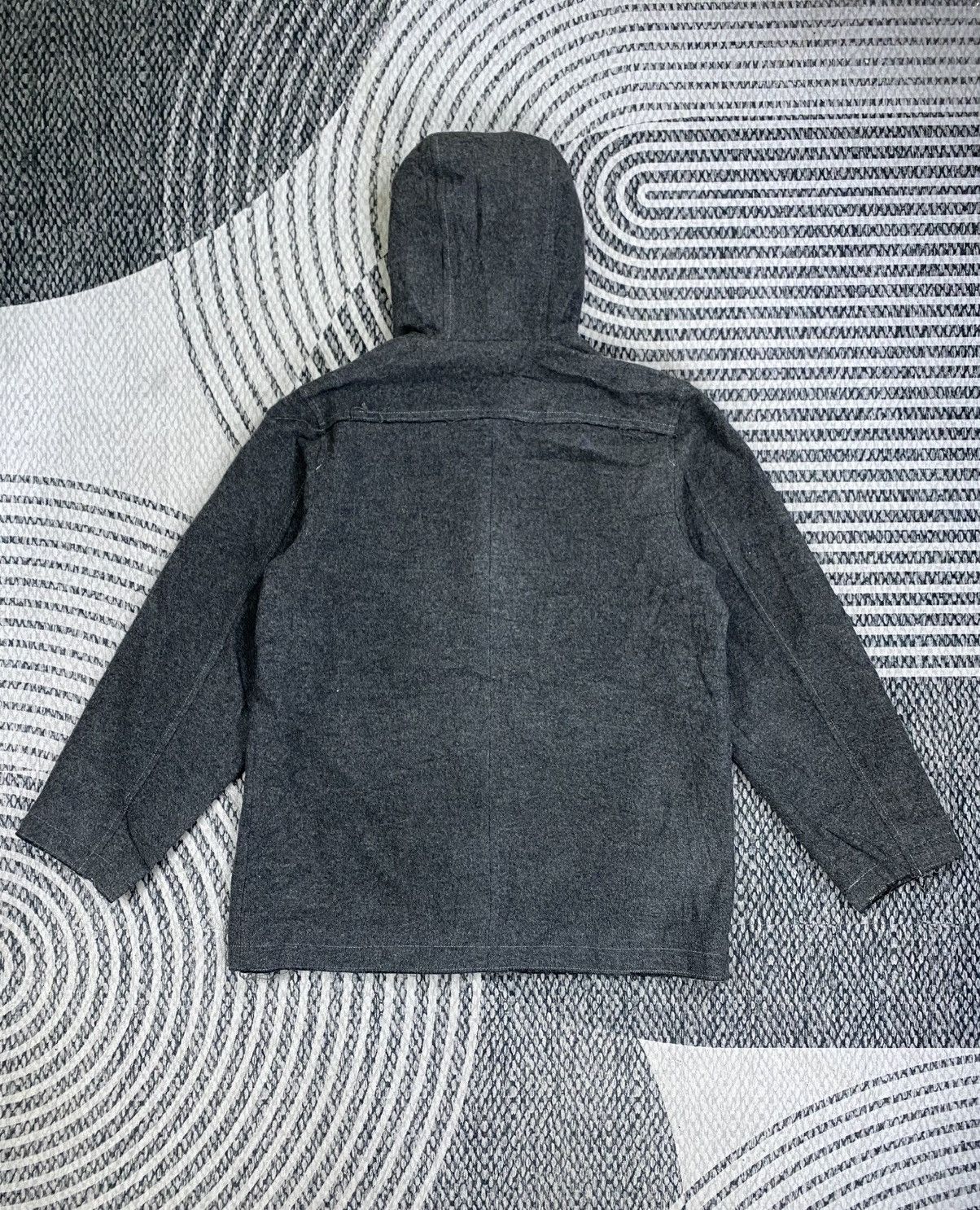 Yohji Yamamoto Yohji Yamamoto Ined Homme Single Pocket Wool Hoodie Jacket Size US M / EU 48-50 / 2 - 2 Thumbnail