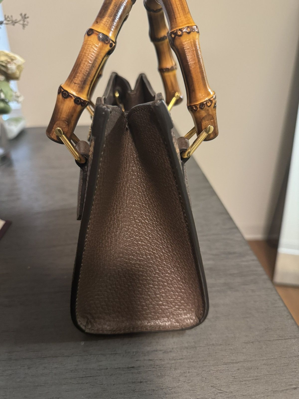 Gucci Gucci Jumbo GG Diana Canvas Bamboo mini Tote Size ONE SIZE - 4 Thumbnail