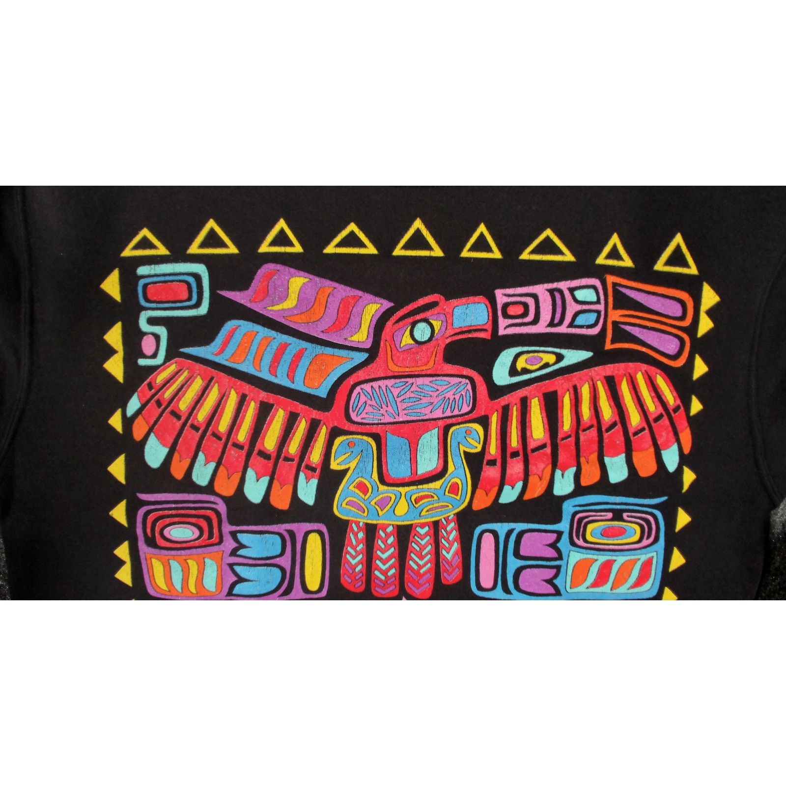 Hanes Hanes VTG 1991 Neon Geometric Thunderbird Sweatshirt USA Size US M / EU 48-50 / 2 - 12 Thumbnail