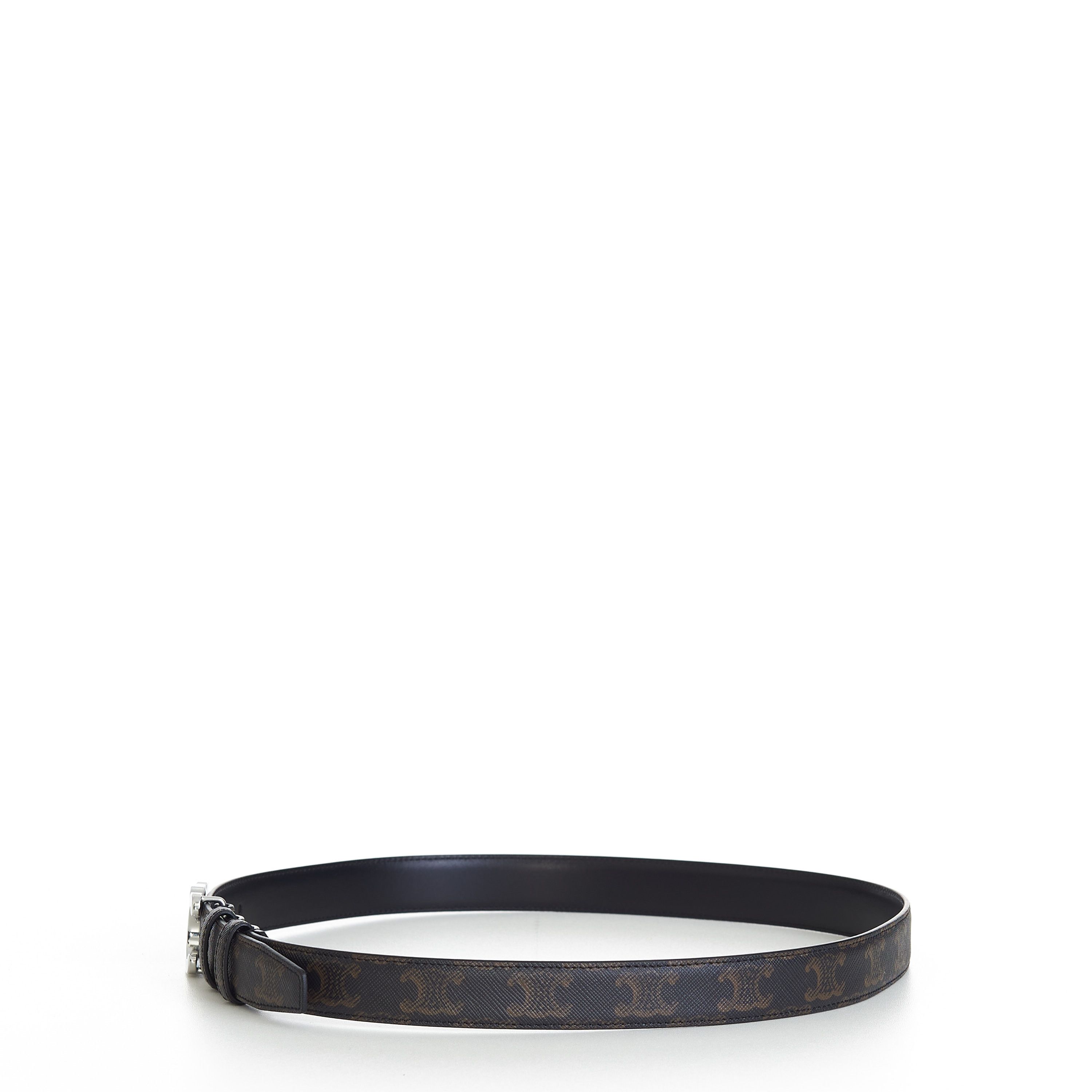 Celine Men's Medium Triomphe Canvas Belt In Size 95 Size ONE SIZE - 4 Thumbnail