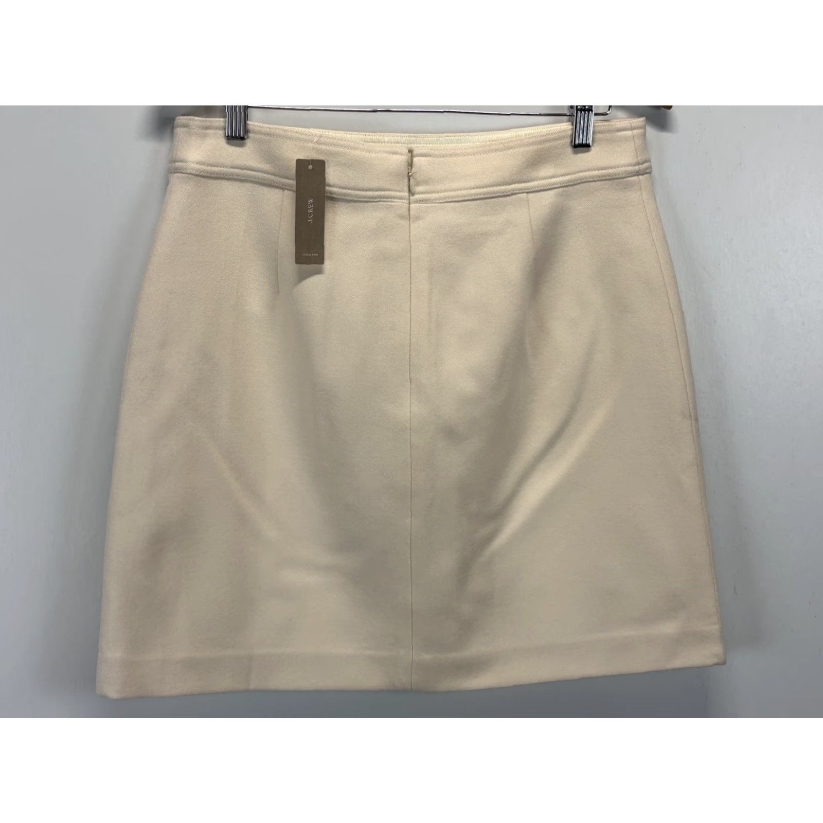 J.Crew J. Crew Ivory Wool Mini Skirt Size 12 Lined Womens Winter White Academia Size 34" / US 12 / IT 48 - 2 Thumbnail