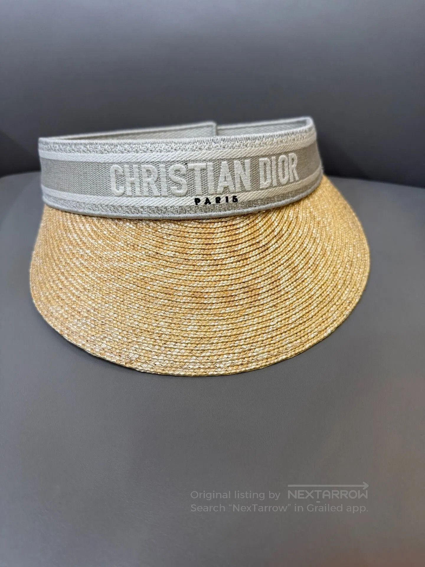 Dior Dior Embroidered Logo Straw Sun Hat. Size ONE SIZE - 2 Thumbnail