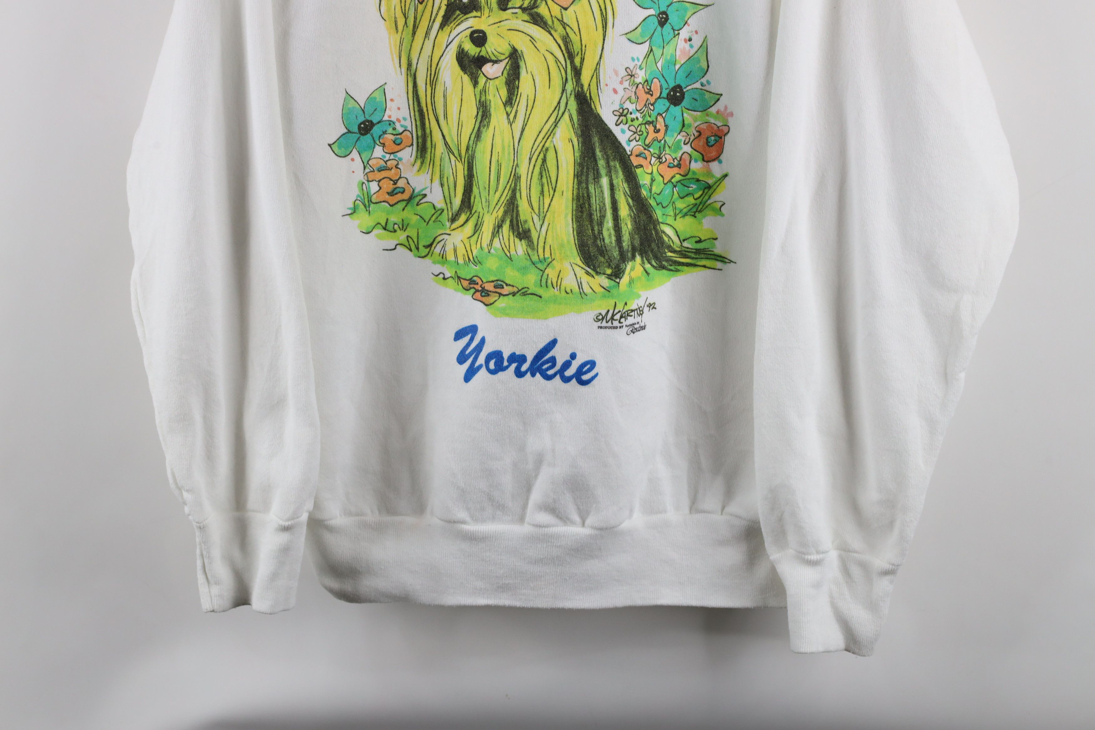 Vintage Vintage 90s Streetwear Yorkie Dog Crewneck Sweatshirt USA Size L / US 10 / IT 46 - 3 Thumbnail