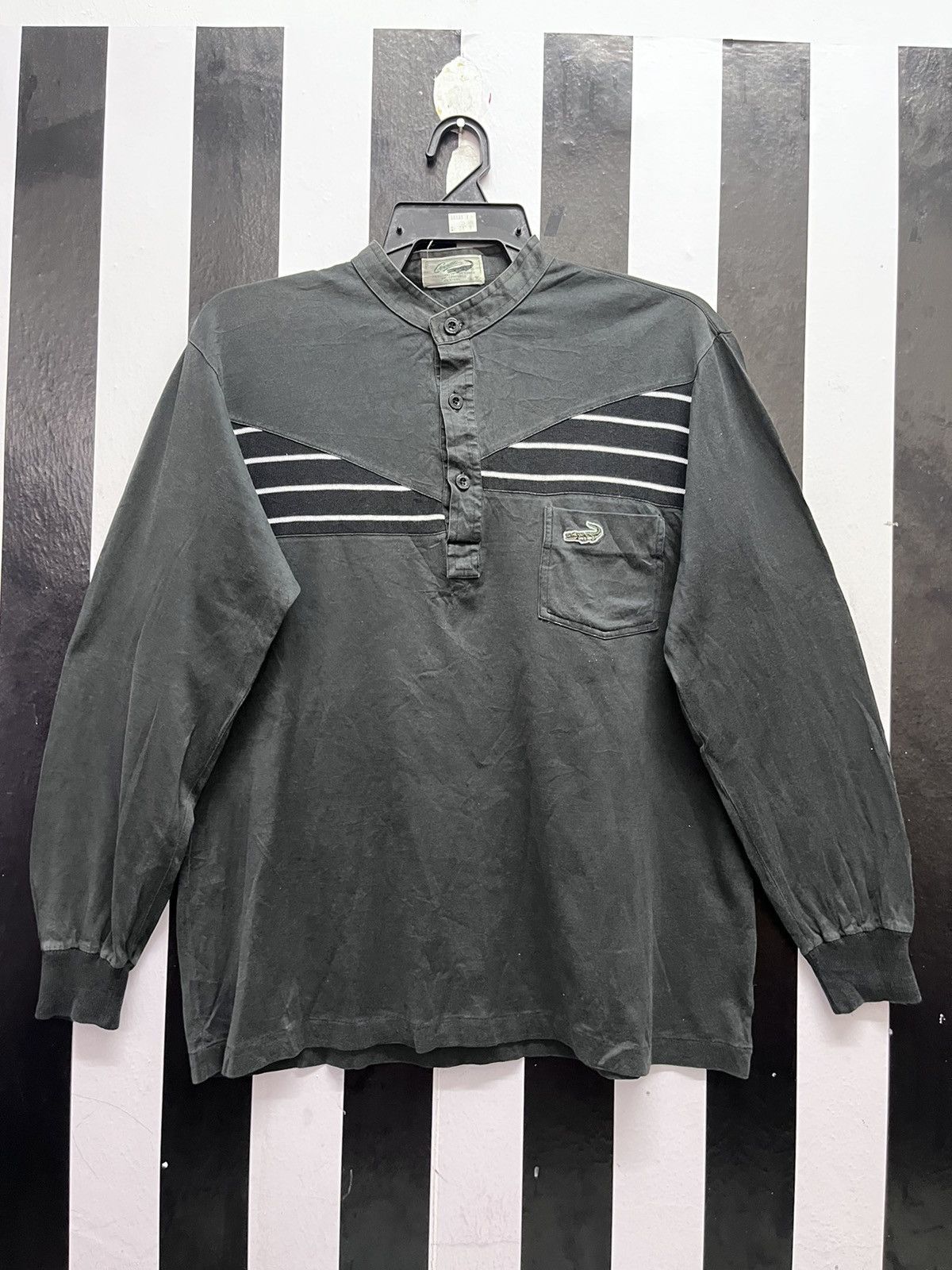 Japanese Brand Vintage Crocodile Long Sleeve Polo Tee Size US L / EU 52-54 / 3 - 1 Thumbnail