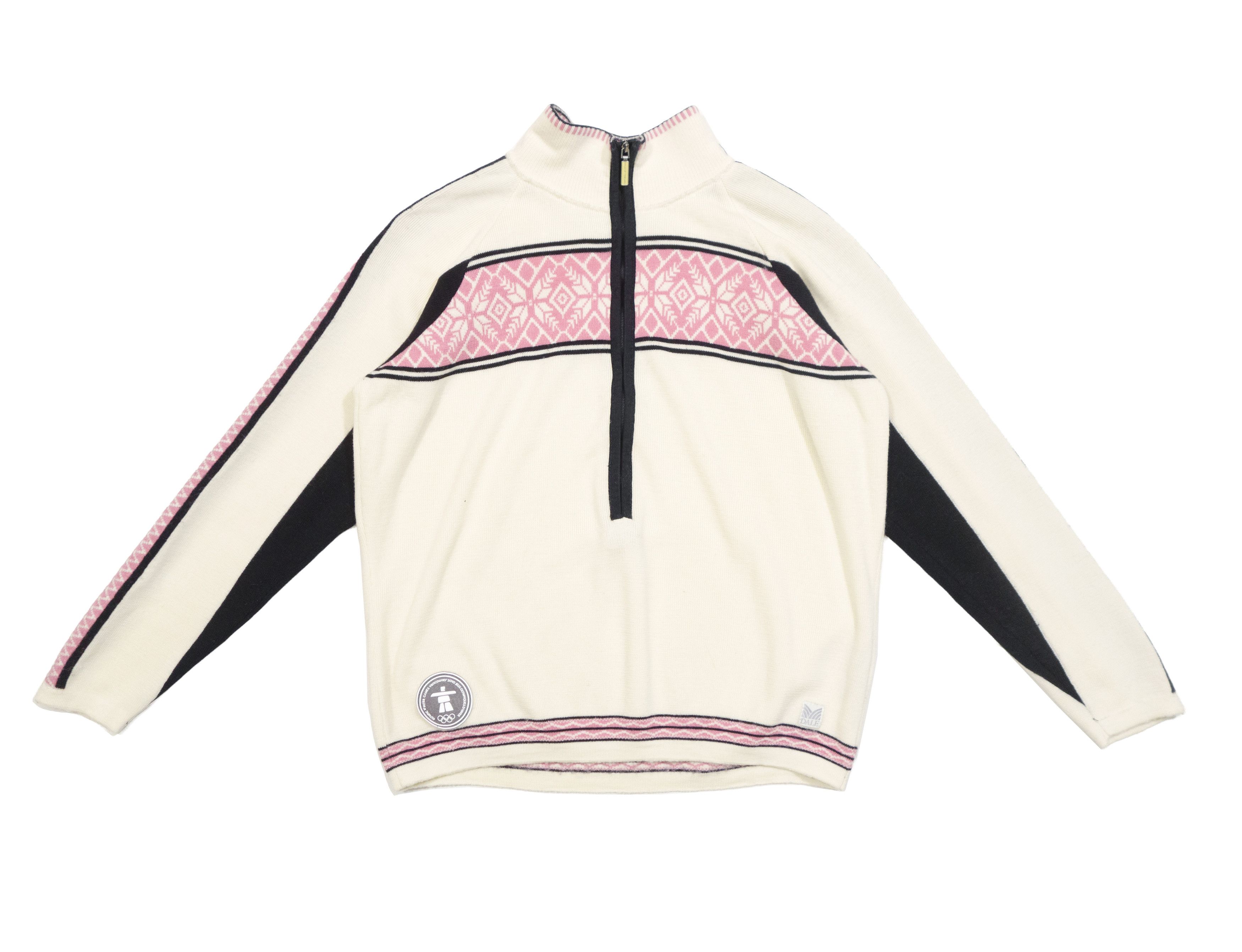 Dale Of Norway Vancouver 2010 Olympic Merino Wool 1/4 Zip Fair Isle Sweater Size S / US 4 / IT 40 - 1 Thumbnail