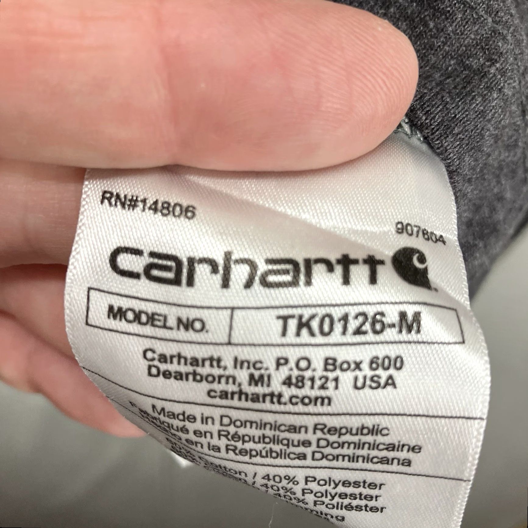 Carhartt Carhartt Mens T-Shirt Charcoal Gray 3XL Long Sleeve Crew Neck Pocket Relaxed Fit All Seasons Logo Size US XXL / EU 58 / 5 - 6 Thumbnail
