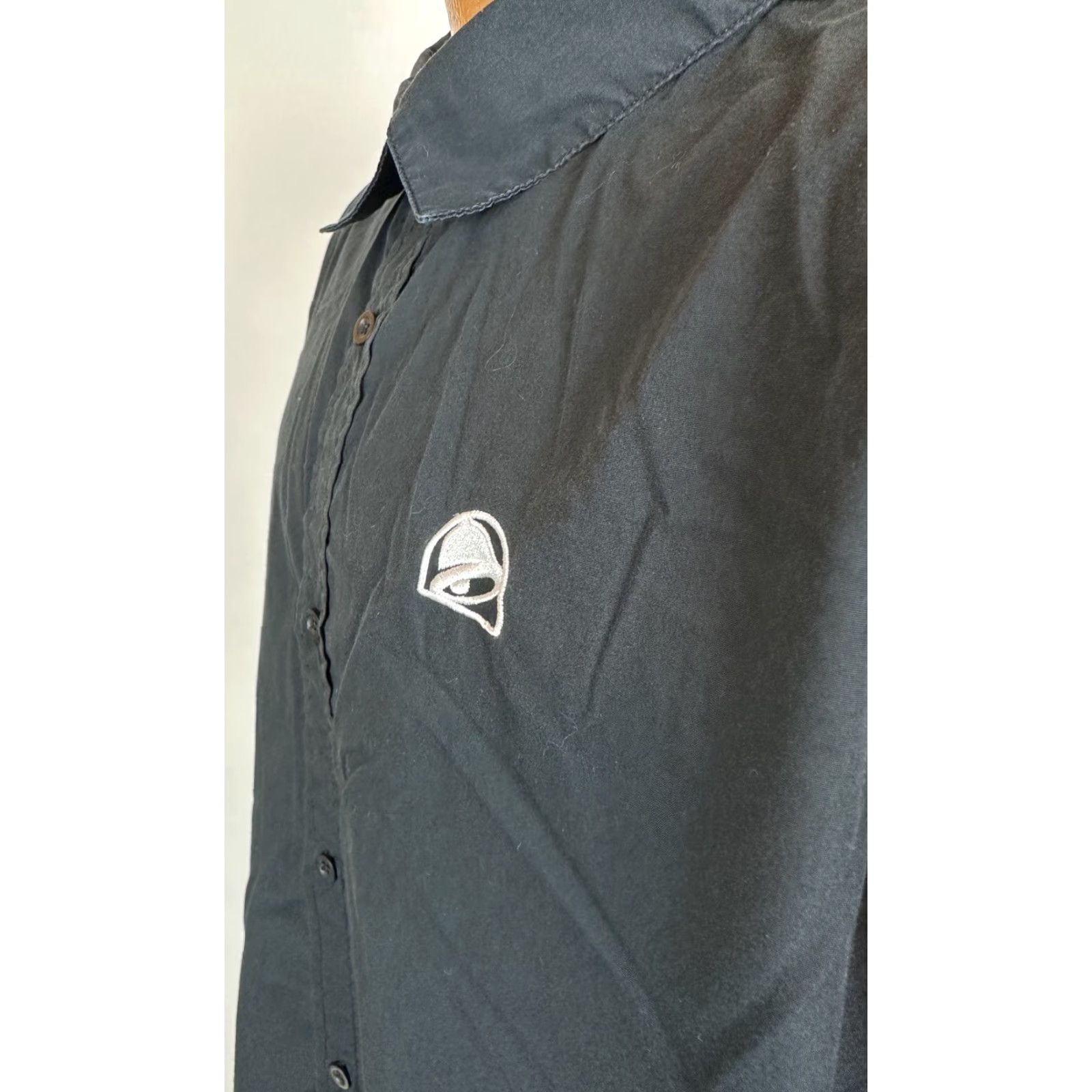 Bell Taco Bell Shirt Men XLT Tall Black Long Sleeve Button Up Uniform Size US XL / EU 56 / 4 - 4 Thumbnail