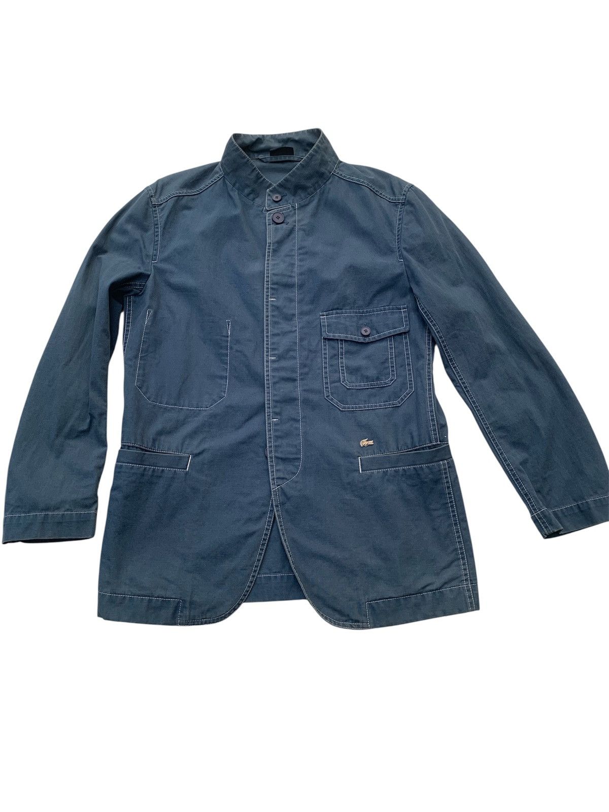 Lacoste Vintage Lacoste Utility Workwear Jacket Minimalist Coat Size US L / EU 52-54 / 3 - 2 Thumbnail