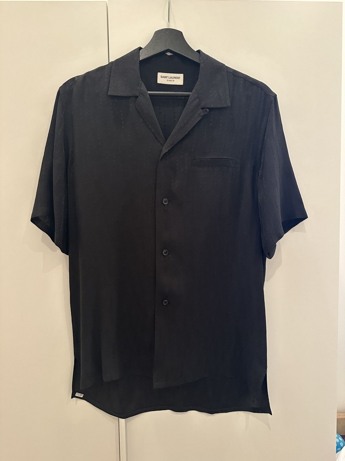 SAINT LAURENT 19SS SILK STAR SHIRT 40