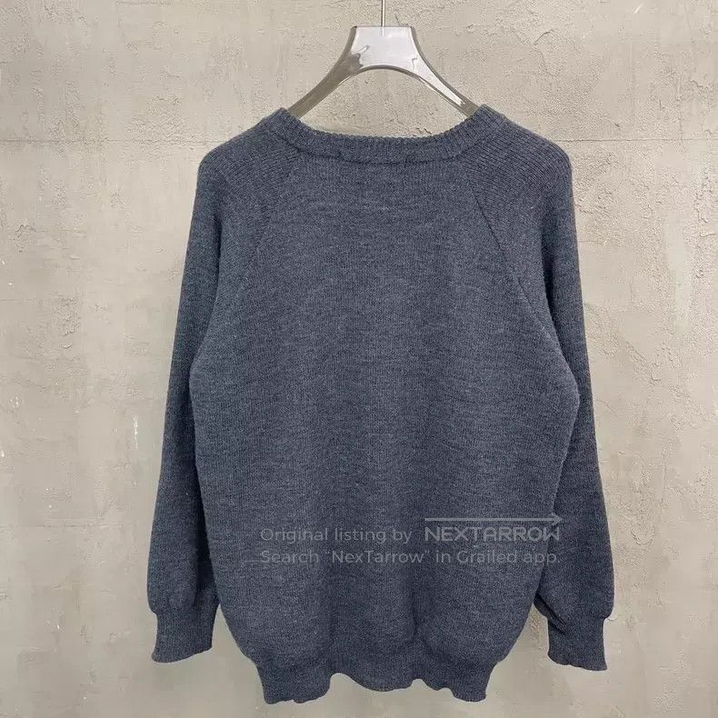 Comme des Garcons Comme Des Garcons Gray Logo Knit Round Neck Sweater Size M / US 6-8 / IT 42-44 - 6 Thumbnail