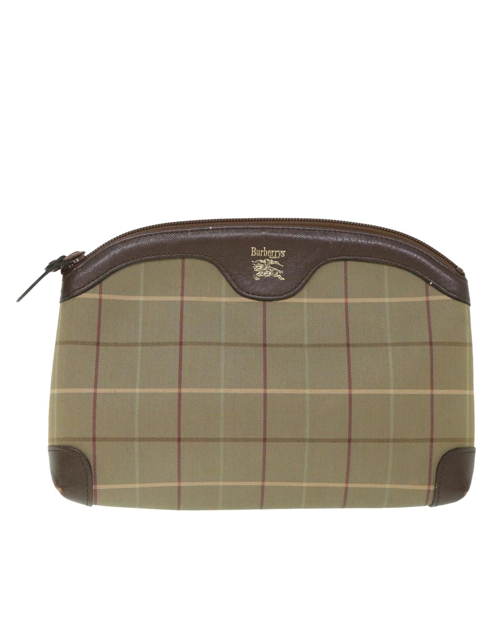 image of Burberry Elegant Brown Synthetic Clutch Bag, Women's