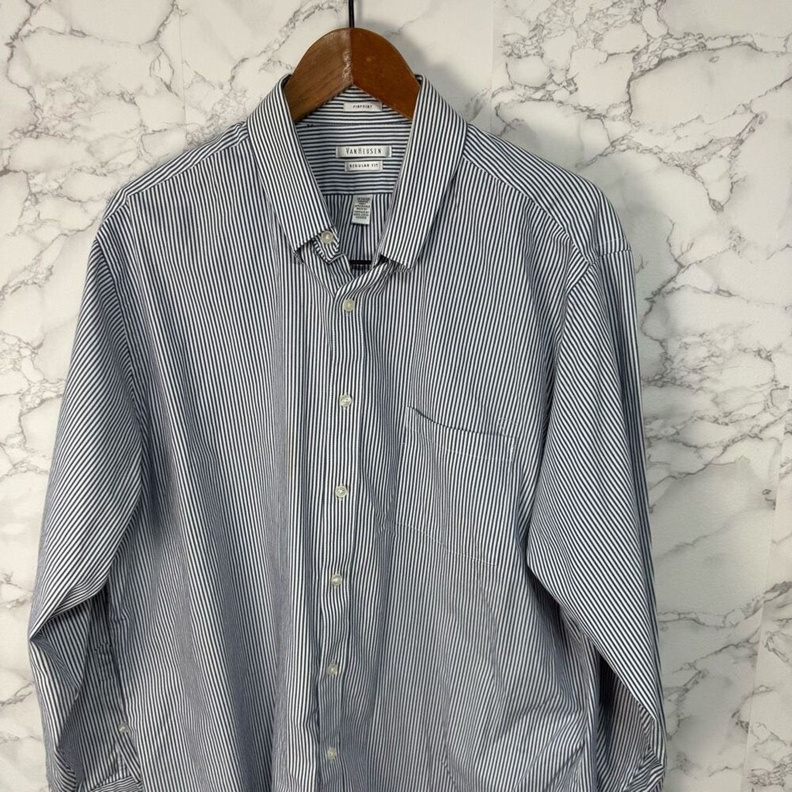 Van Heusen Van Heusen Men’s Shirt sz 18 34/35 #F918 Size US XXL / EU 58 / 5 - 3 Thumbnail
