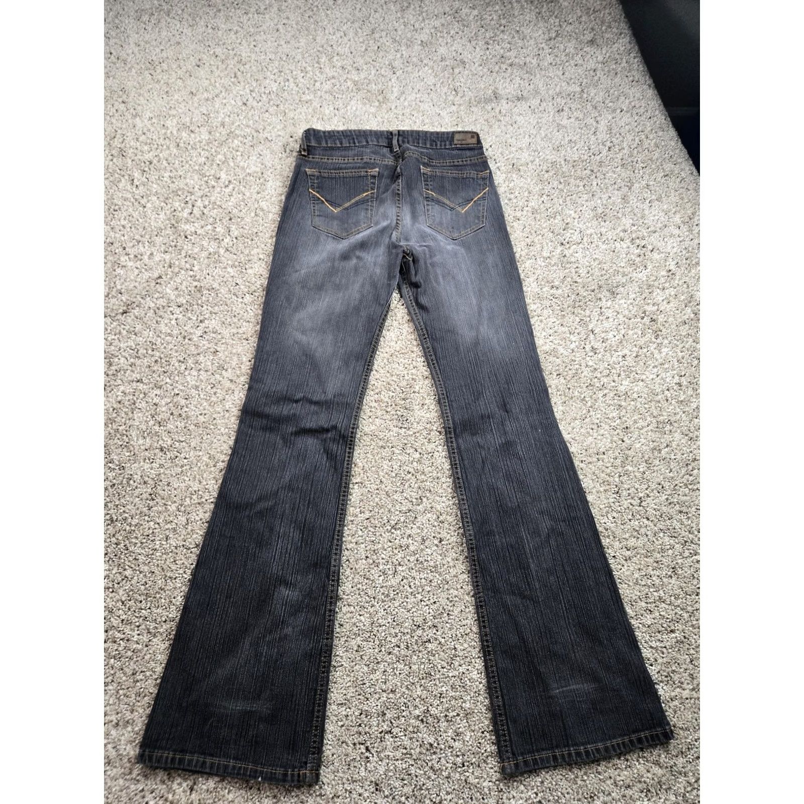 Mossimo VINTAGE Mossimo Jeans Bootcut Womens 9 Black Charcoal Wash Denim 5-Pocket Rise Low Inseam 31"} Size 30" / US 8 / IT 44 - 6 Thumbnail