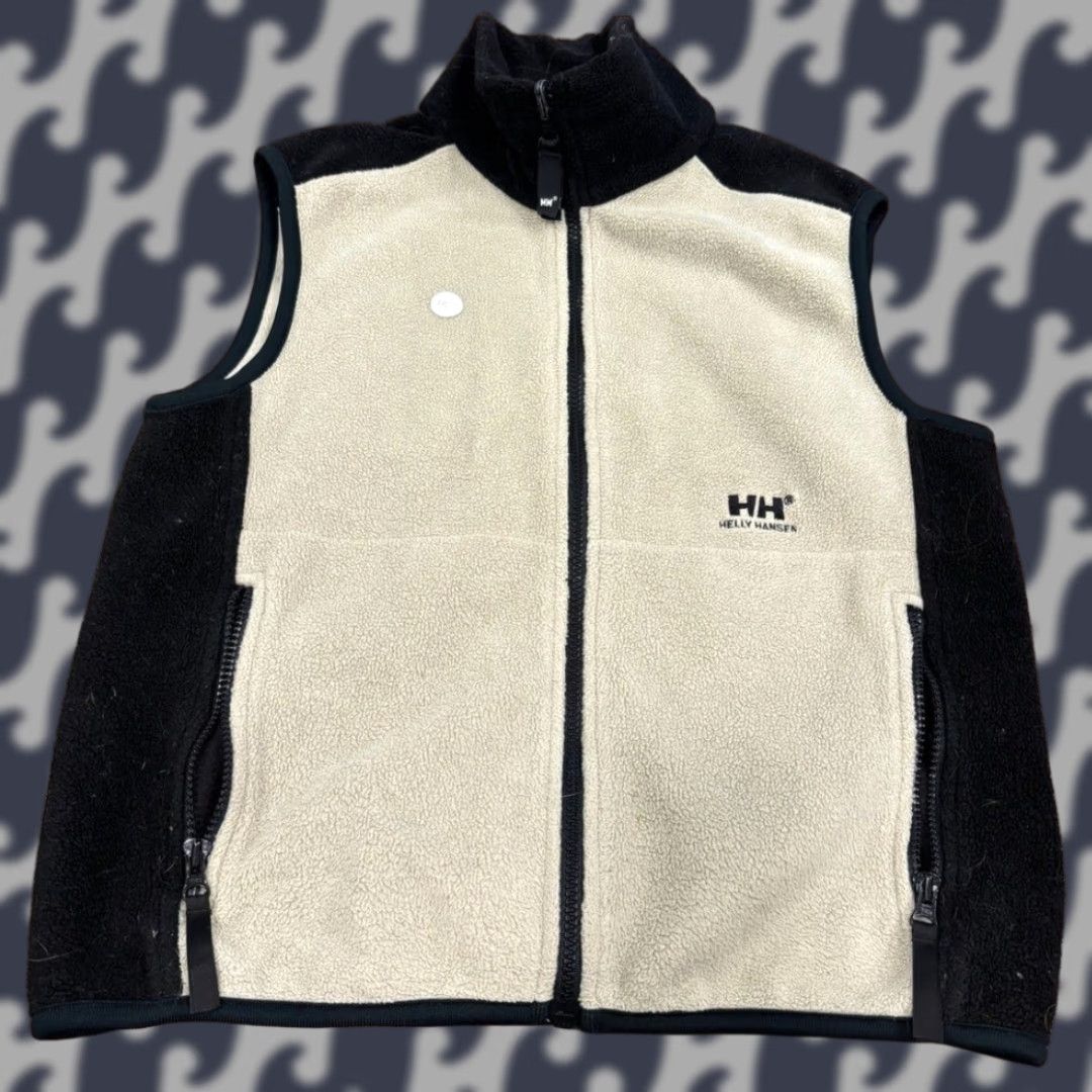 Helly Hansen Helly Hansen Vest Fleece Beige Black Full Zip Mens Size S Outdoor Casual Zip Up Vest Mens S Beige Fleece Size US S / EU 44-46 / 1 - 1 Thumbnail
