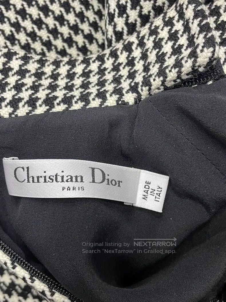 Dior Dior Black and white colour-blocked thousand-bird check sl Size XS / US 0-2 / IT 36-38 - 4 Thumbnail