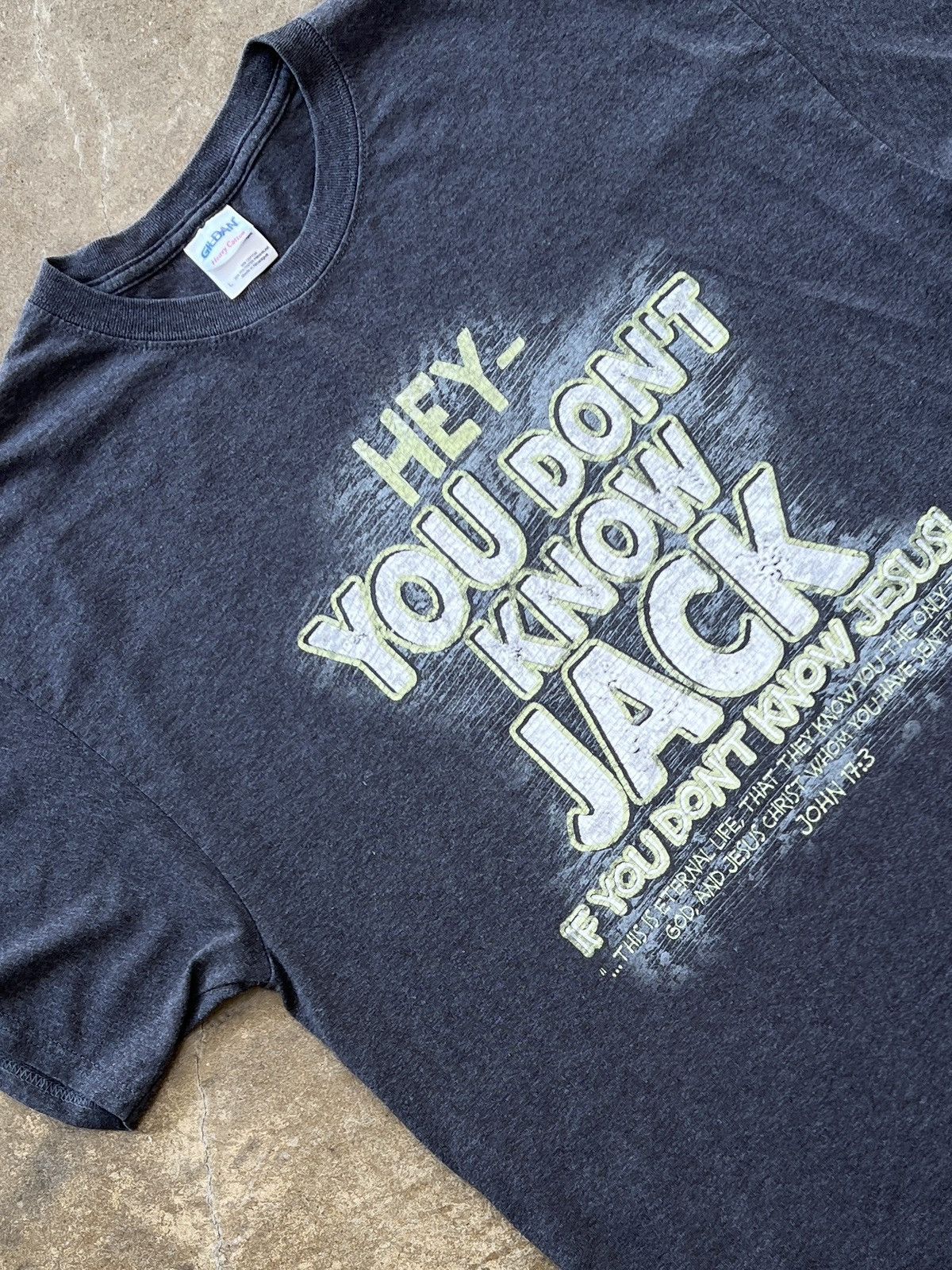 Vintage Vintage You Don't Know Jack Jesus Religious Tee Large Size US L / EU 52-54 / 3 - 1 Thumbnail
