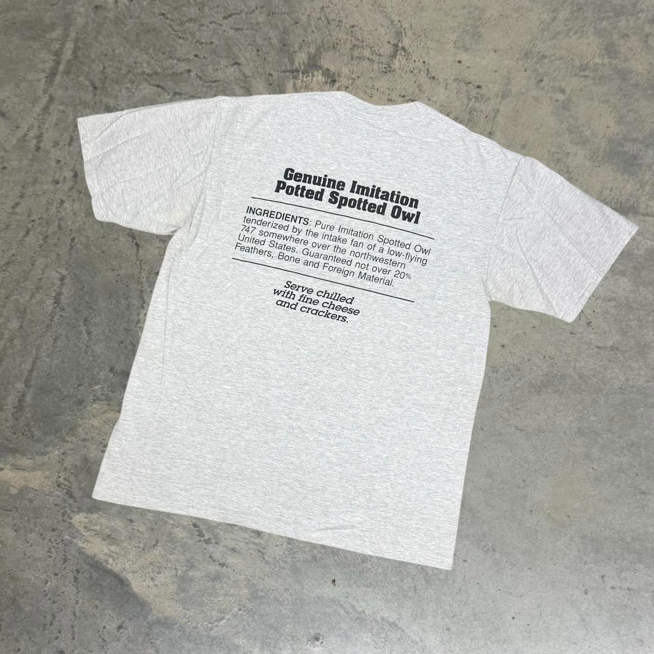 Jerzees × Vintage Vintage 1993 Pure Western Potted Spotted Owl T-Shirt Size US L / EU 52-54 / 3 - 3 Thumbnail