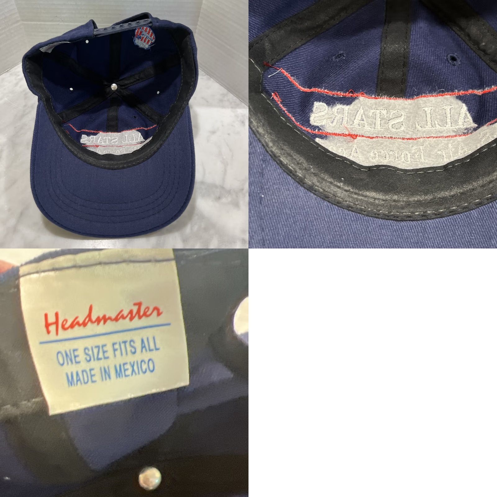 Vintage VINTAGE Headmaster US Air Force Academy All Stars Snapback Hat Embroidered Adjustable Blue Stars Men One Size Size ONE SIZE - 8 Thumbnail