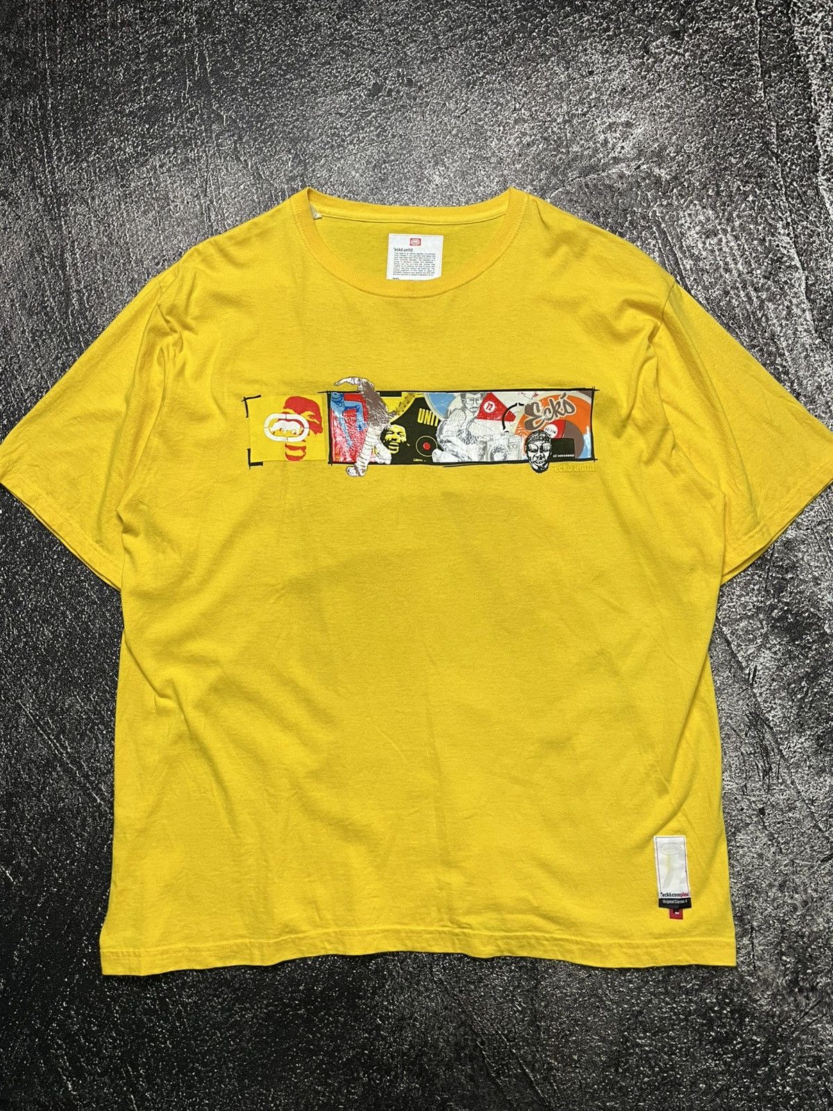 Ecko Unltd. Vintage Ecko Unltd Y2K Yellow T-Shirts Size US XXL / EU 58 / 5 - 1 Thumbnail