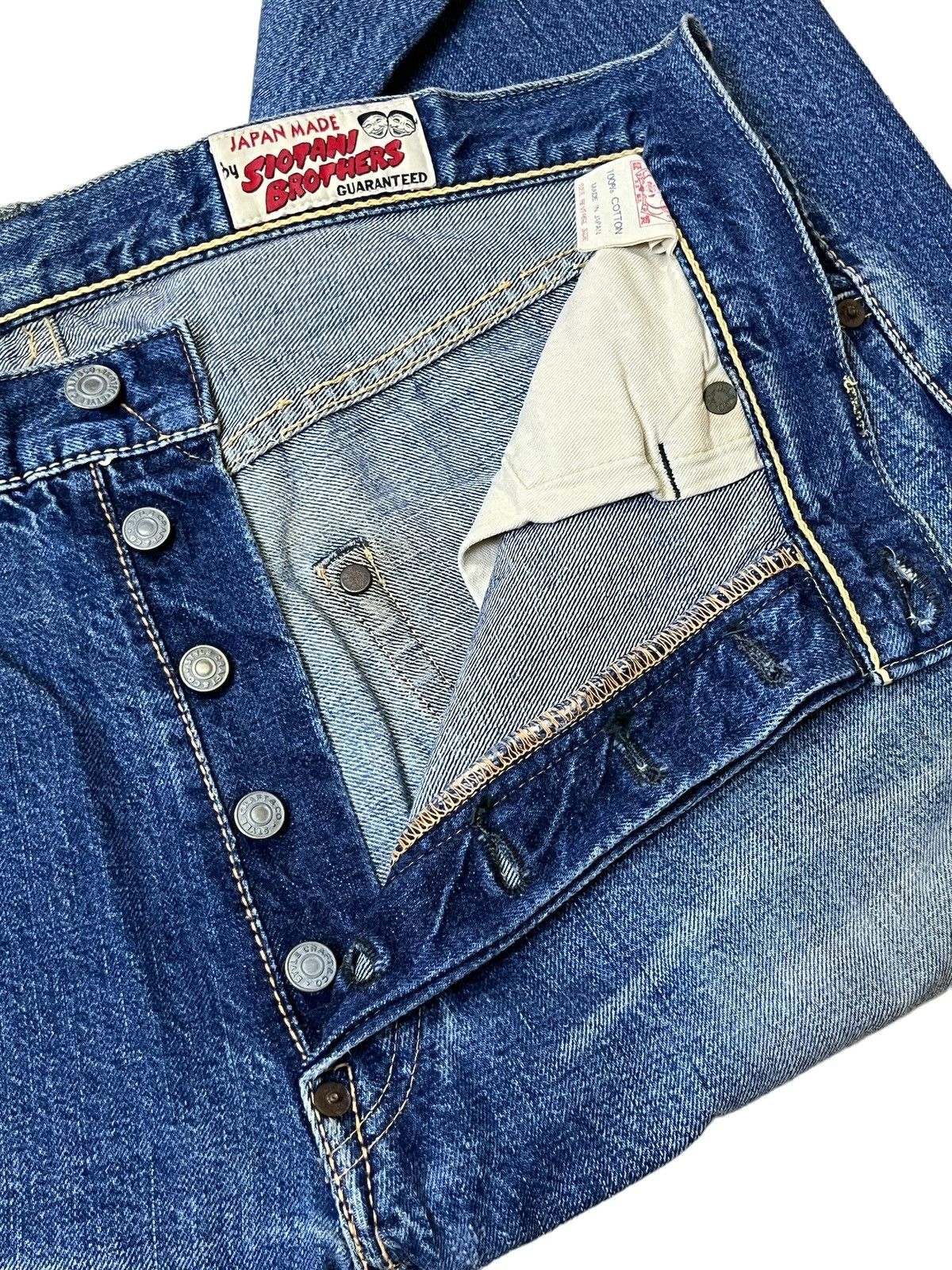 Evisu SICK🔥VINTAGE EVISU PARIS SIOTANI BROTHERS SELVEDGE JEANS Size US 36 / EU 52 - 10 Thumbnail