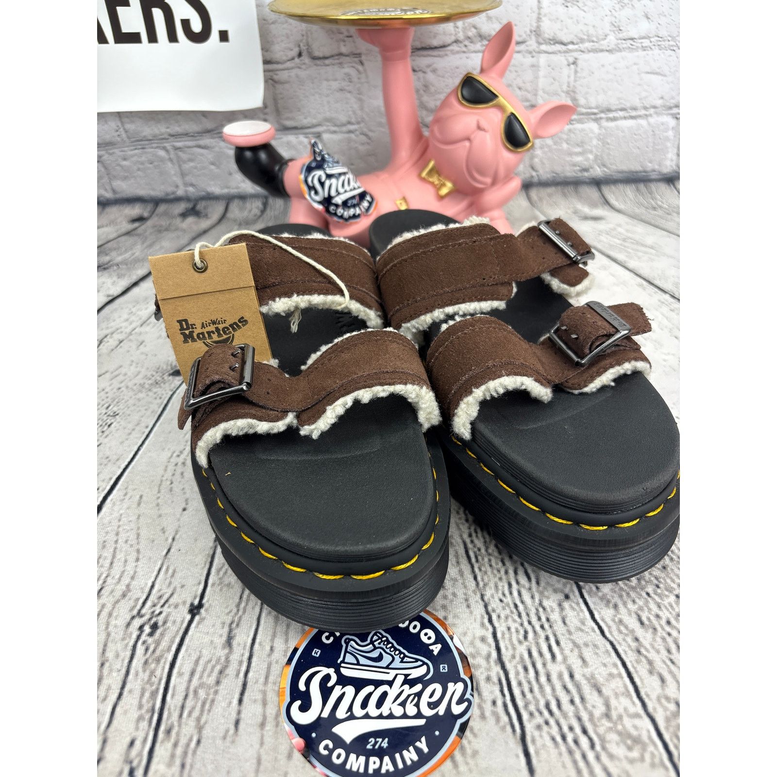 Dr. Martens Dr Martens Myles Platform Sandals Mens 11 Black Brown Size US 11 / EU 44 - 2 Thumbnail