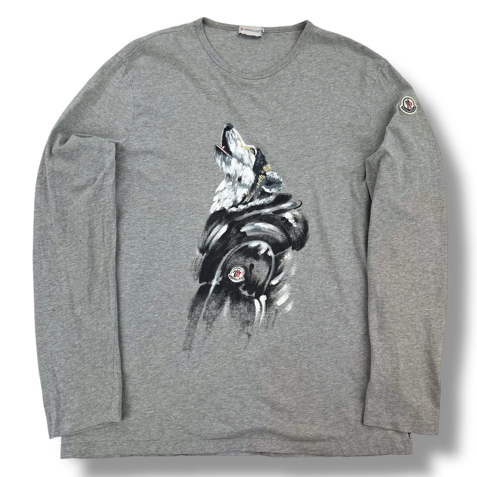 Moncler Moncler Grey Wolf Long Sleeve T Shirt Size US L / EU 52-54 / 3 - 2 Thumbnail