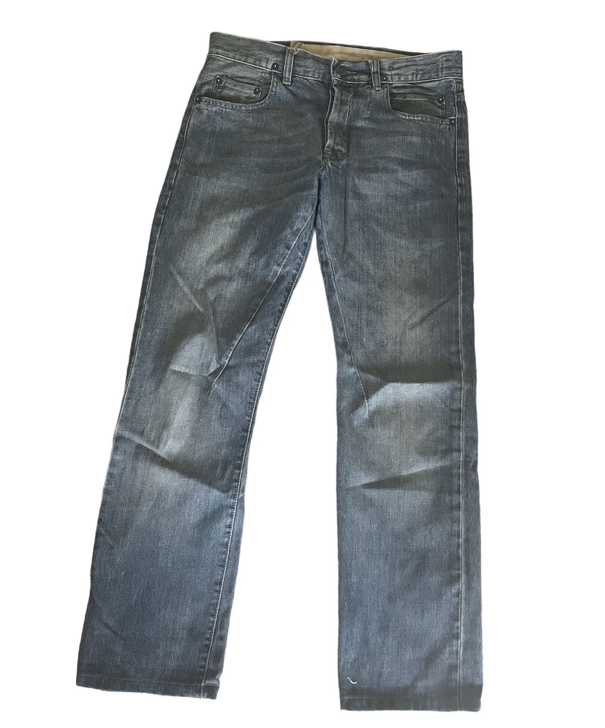 image of Rick Owens Detroit Denim Bondage Jeans in Blue, Men's (Size 29)
