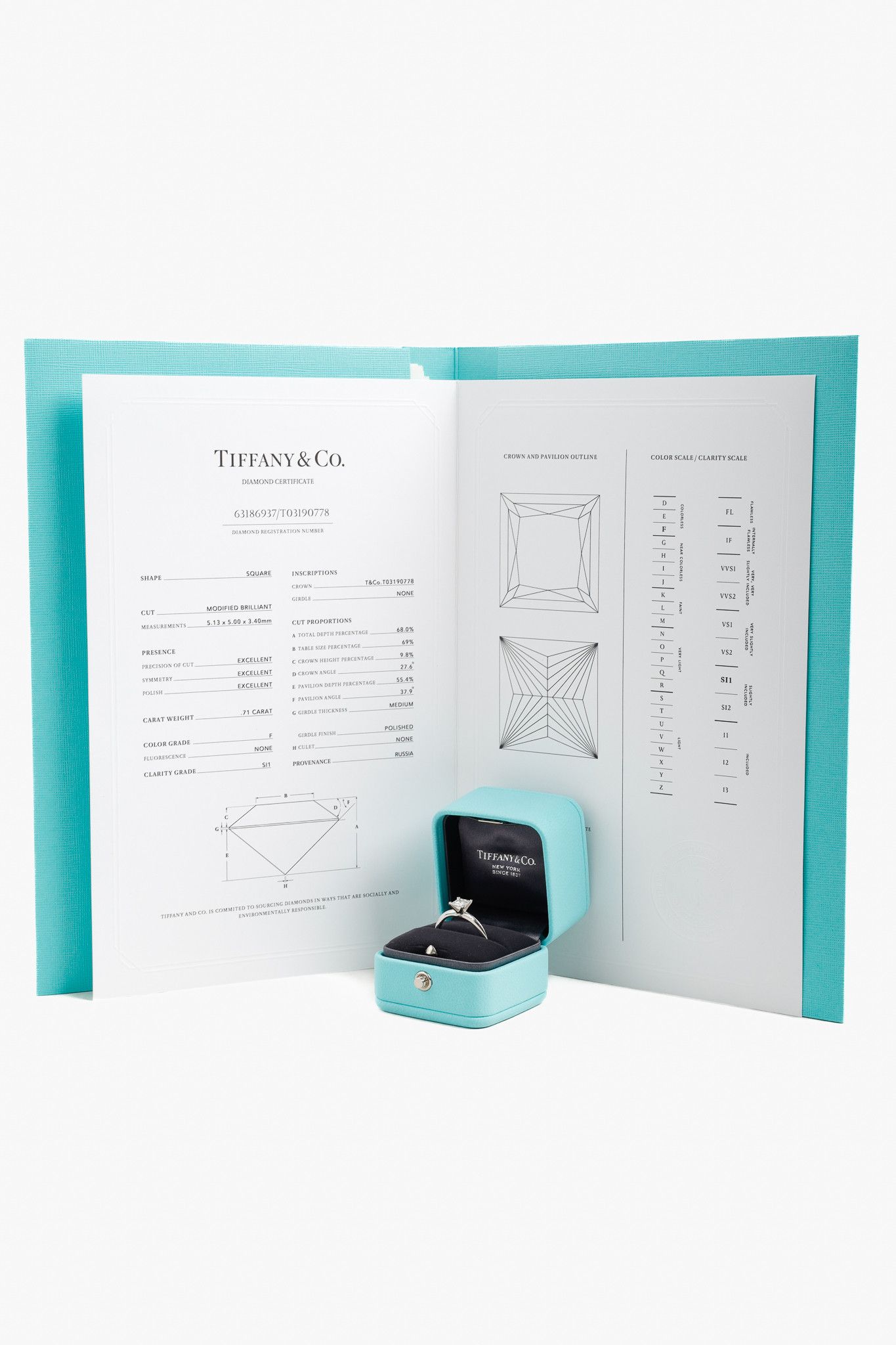 Tiffany & Co. Tiffany & Co. Platinum & .71 Carat Diamond Solitaire Ring Size ONE SIZE - 5 Thumbnail