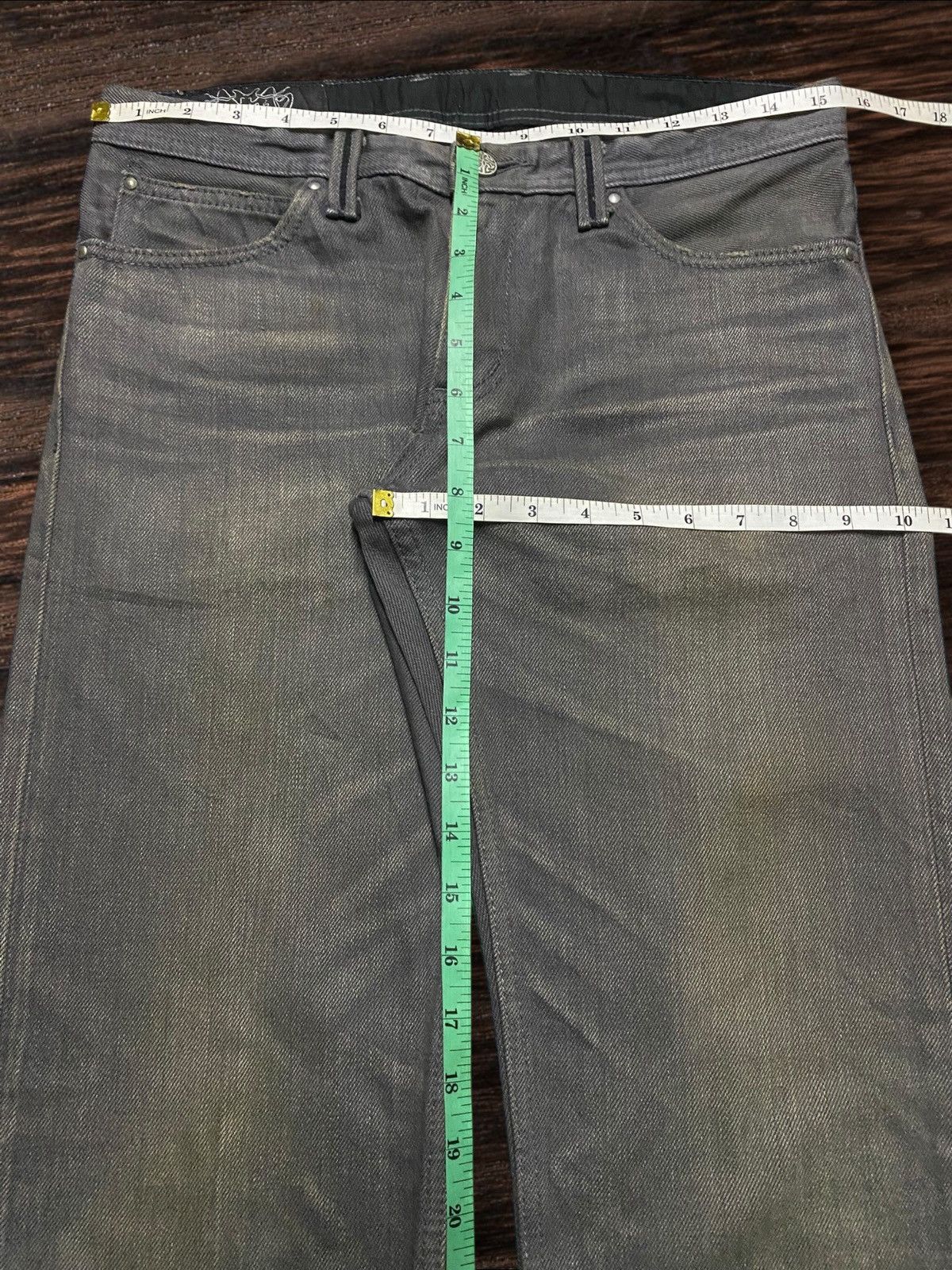 If Six Was Nine Vintage Velvet Blue Grey Faded Loose Jeans Size US 31 - 12 Thumbnail