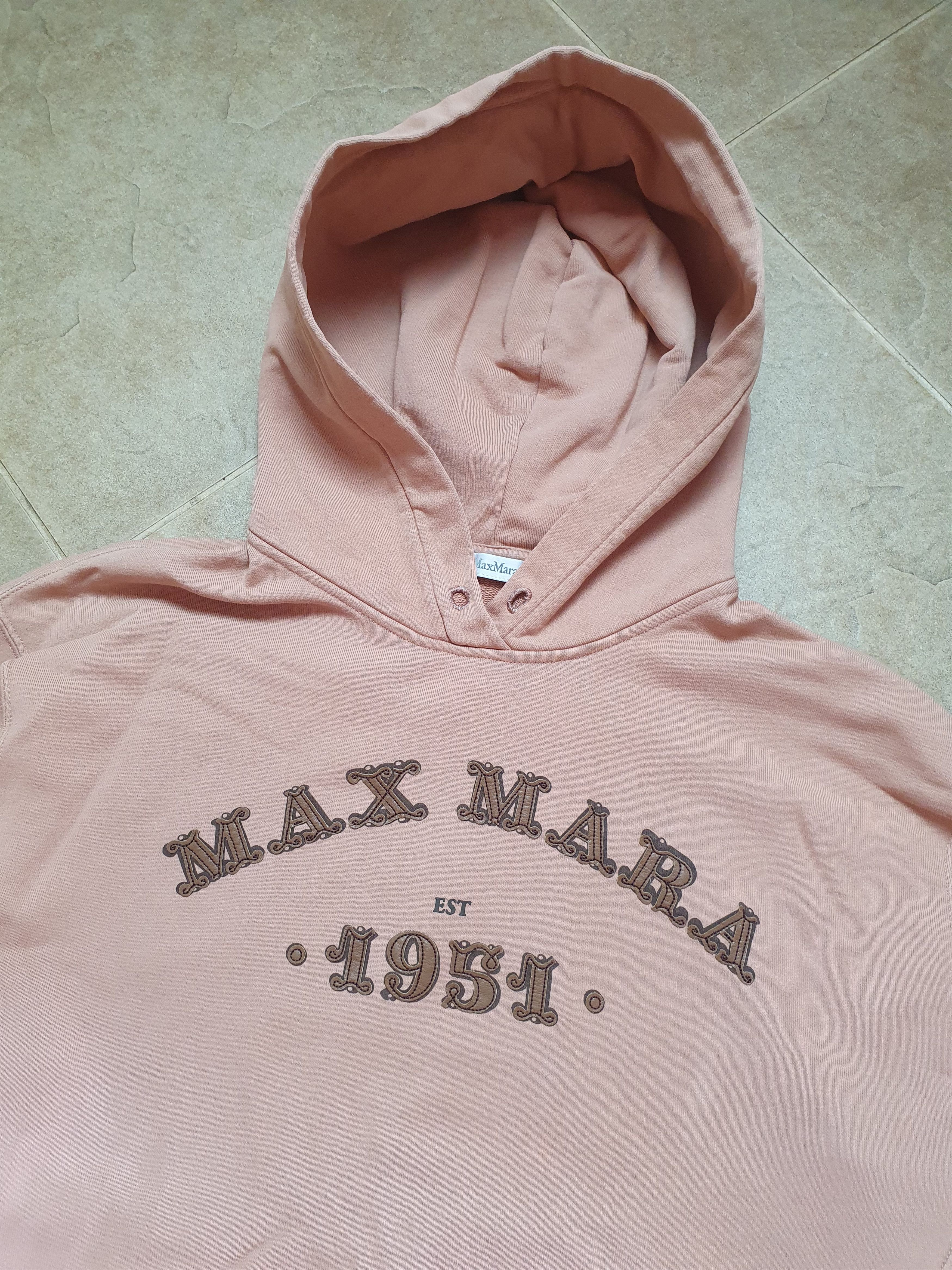 Max Mara Vintage Max Mara women's Hoodie Oversized Tan Sweatshirt Size M / US 6-8 / IT 42-44 - 3 Thumbnail