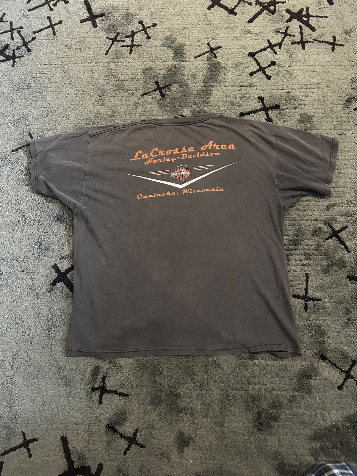 Harley Davidson Rare Faded 2001 Harley Davidson Wolf T Shirt -Wisconsin Size US XXL / EU 58 / 5 - 9 Thumbnail