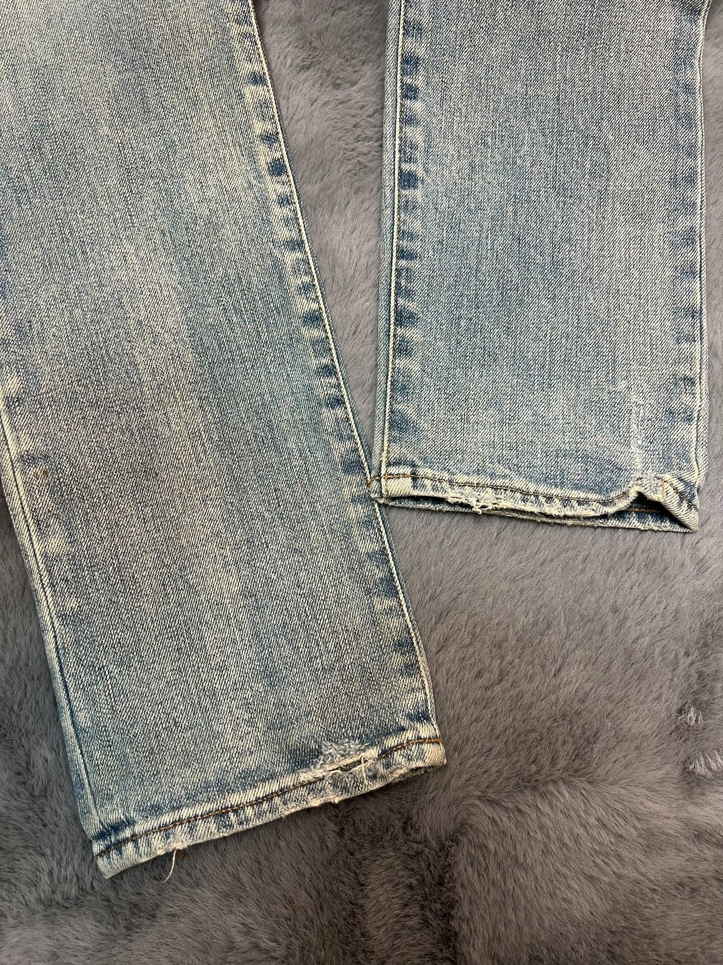 Saint Laurent Paris Saint laurent Black Chain Yellow Mud Washed Blue Big Break Size US 31 - 5 Thumbnail