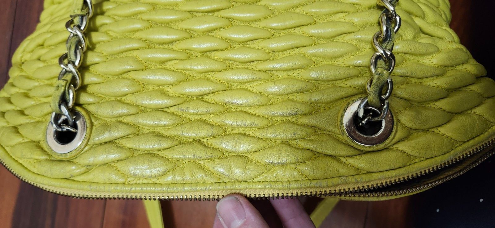 Other Paolo Masi Italy Woven Leather Tote Bag Yellow Leather Size ONE SIZE - 6 Thumbnail