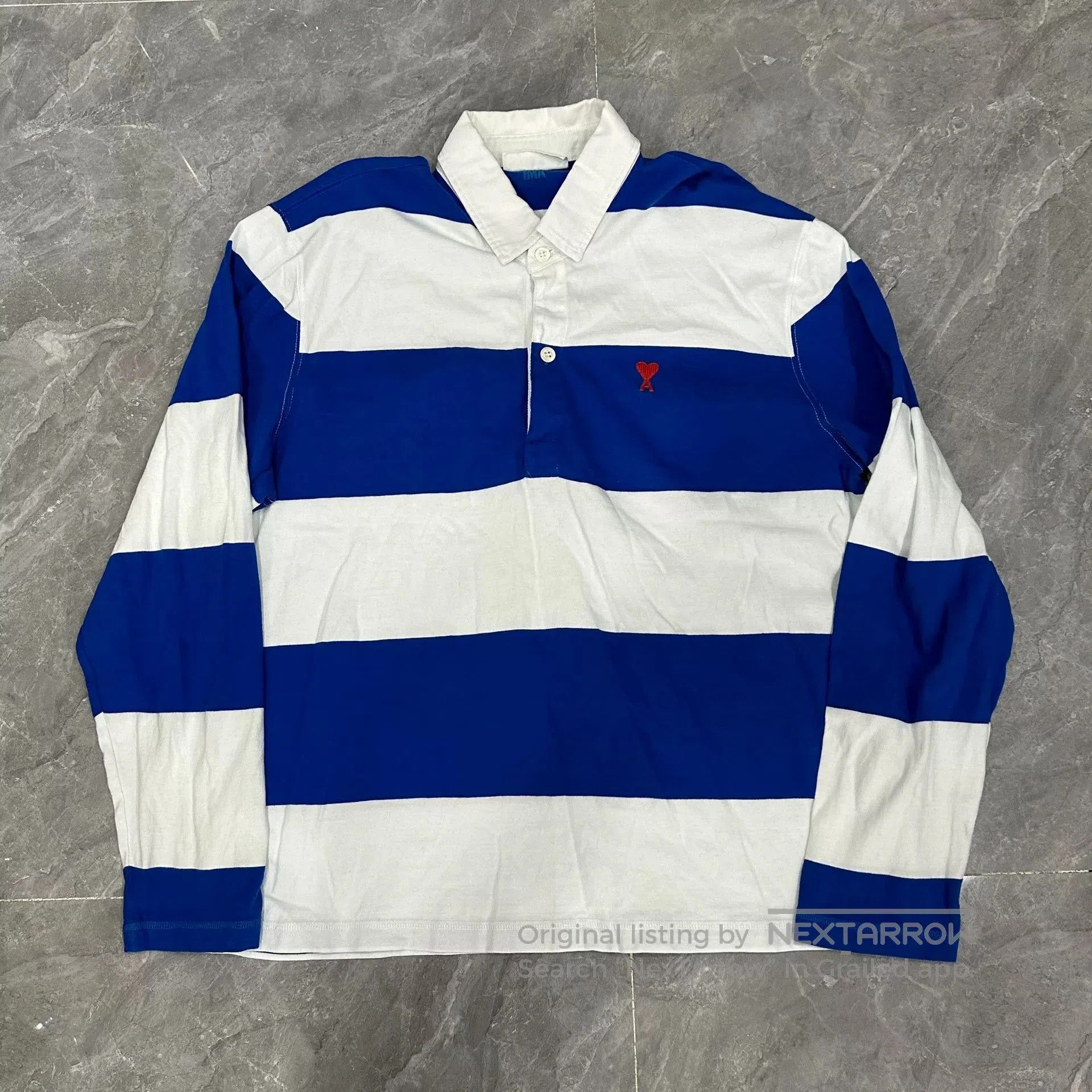 AMI AMI Heart Embroidered Long Sleeve Polo. Size US L / EU 52-54 / 3 - 1 Thumbnail