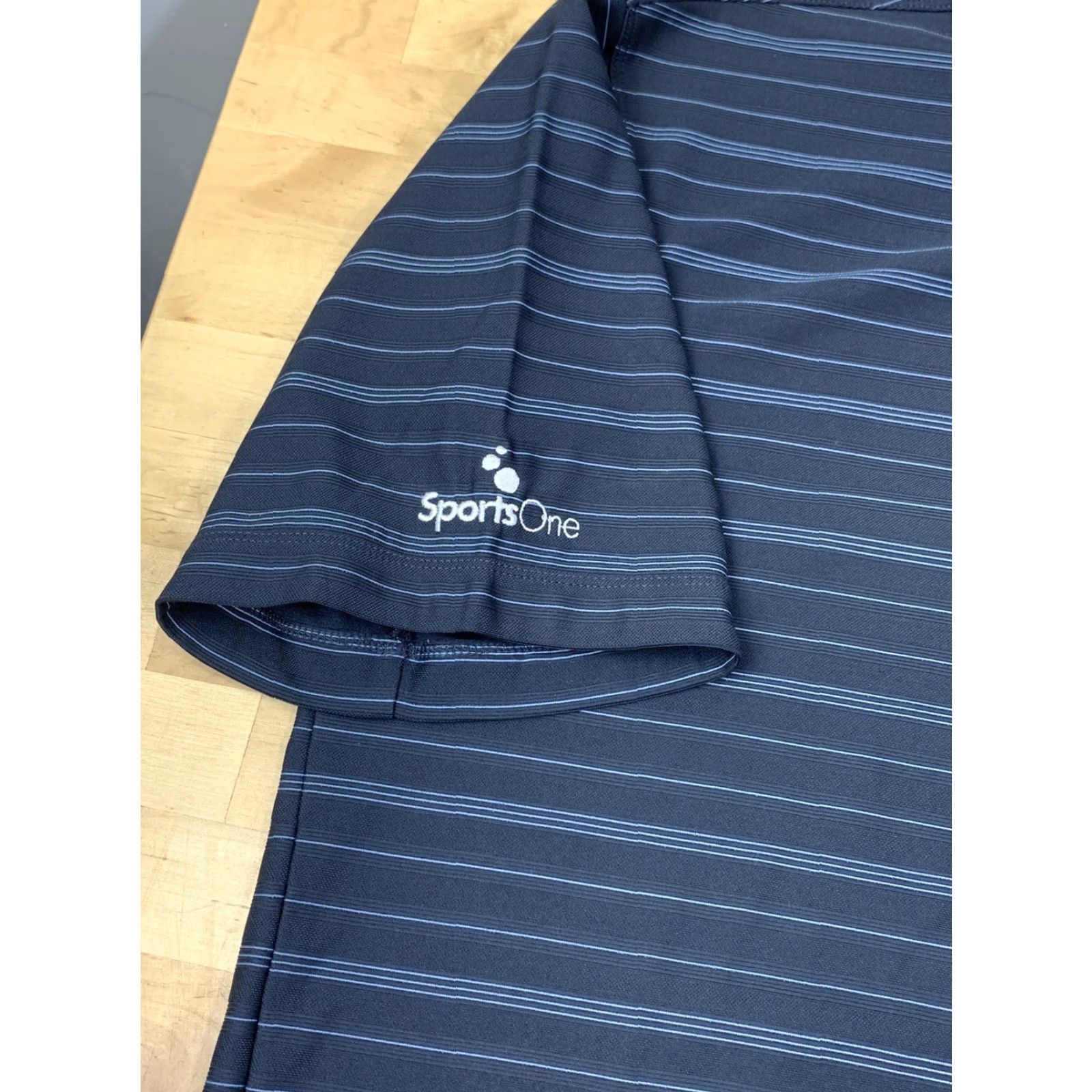Nike Nike Golf Dri Fit Polo Shirt Mens XL Blue Striped Short Sleeve Casual Polo Mens XL Blue Striped Nike Golf Dri-Fit Size US XL / EU 56 / 4 - 4 Thumbnail