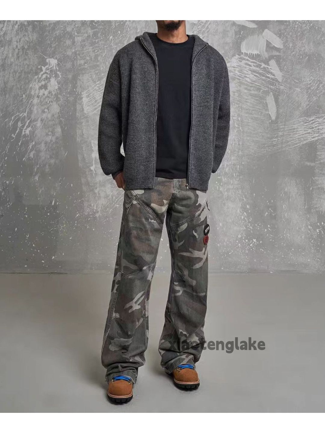 Designer × Japanese Brand × Vintage washed faded skate hiphop camo loose cargo pants Size US 32 / EU 48 - 1 Thumbnail