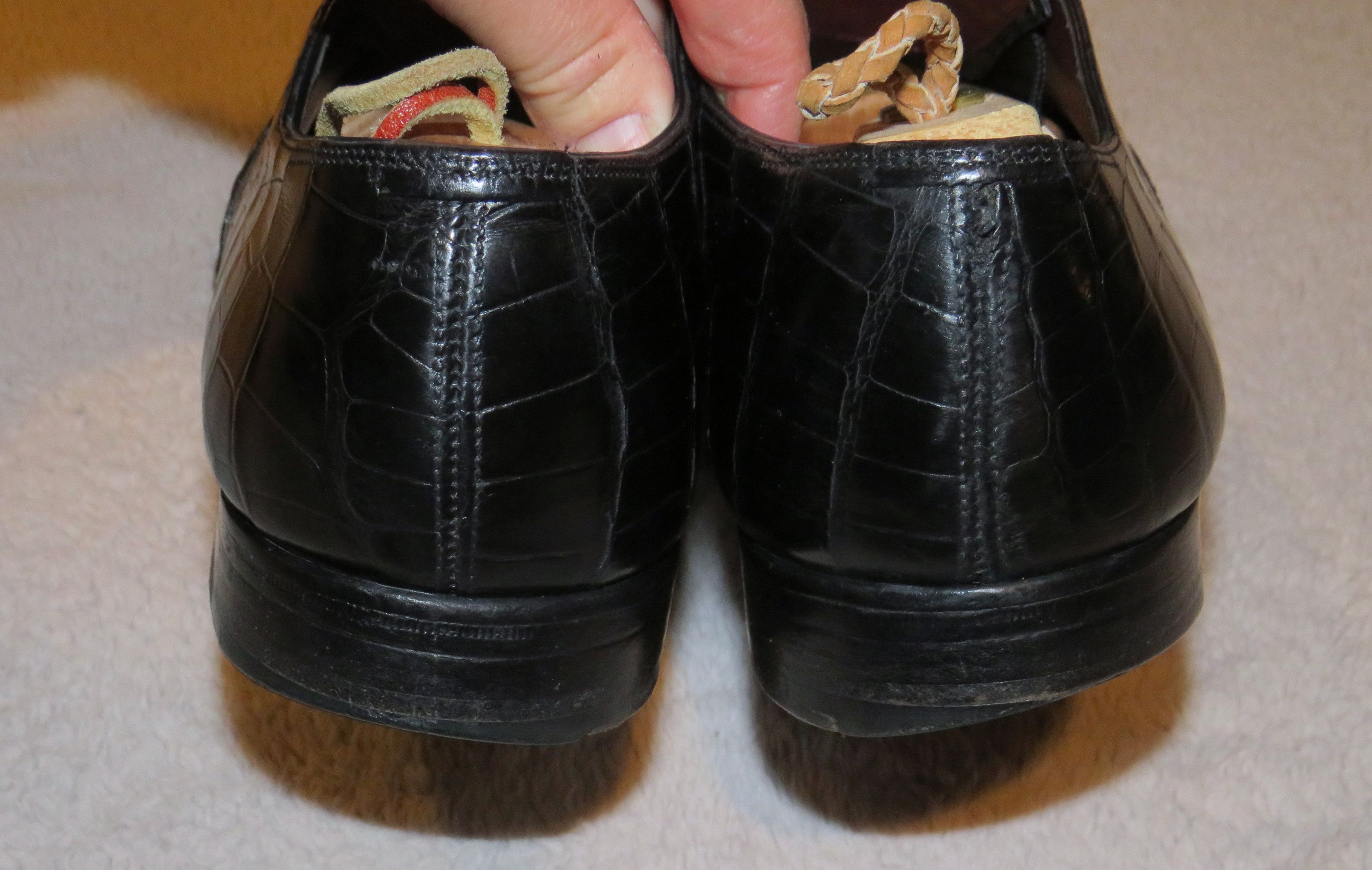 Edward Green × Ralph Lauren Purple Label Black Crocodile Leather Derby 9.5/10 Size US 10 / EU 43 - 9 Thumbnail
