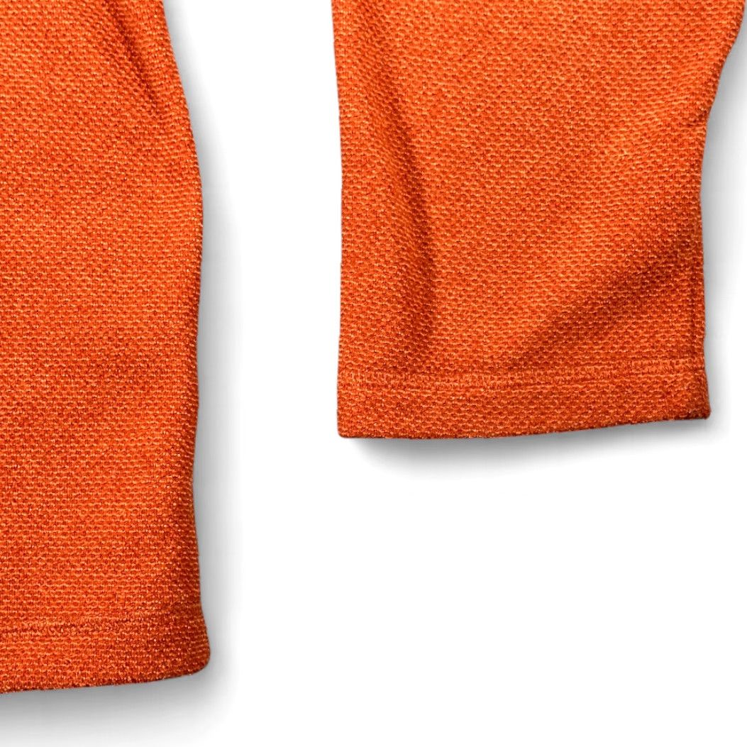 The North Face The North Face Pullover Shirt XL Orange Textured Fleece 1/4 Zip Long Sleeve Logo Adult Mens Size US XL / EU 56 / 4 - 7 Thumbnail