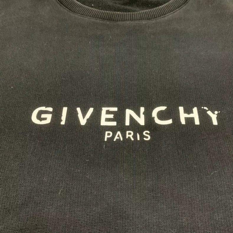 Givenchy Givenchy Black blurred damaged logo sweatshirt / size L Size US L / EU 52-54 / 3 - 3 Thumbnail