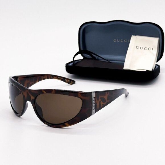 Gucci NEW GUCCI SUNGLASSES GG1575S 002 HAVANA UNISEX EYEWEAR Size ONE SIZE - 1 Thumbnail